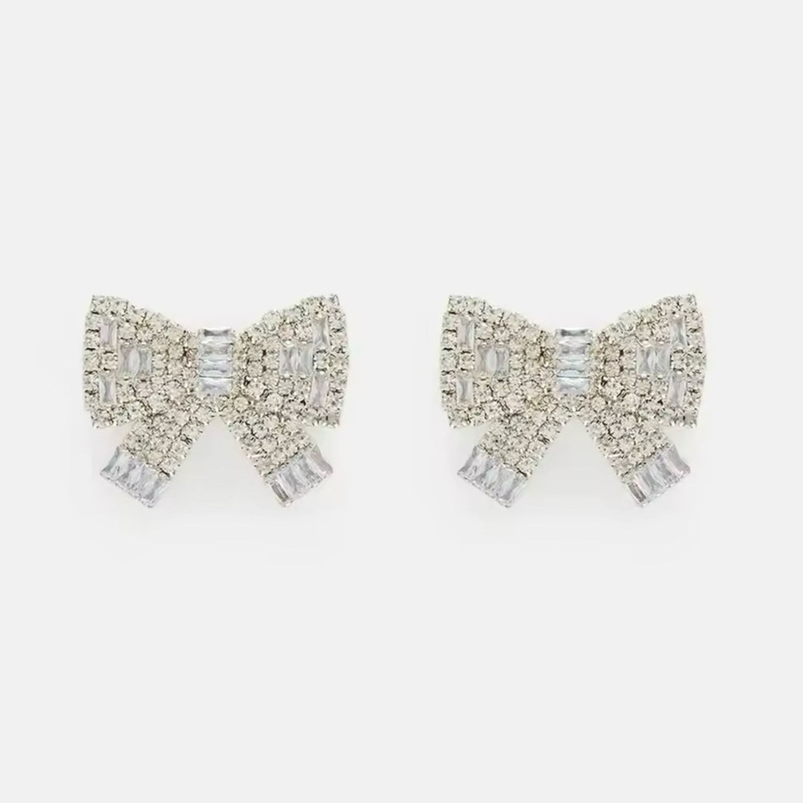 Other Gorgeous Large Bow Rhinestone Earrings Size ONE SIZE - 3 Thumbnail
