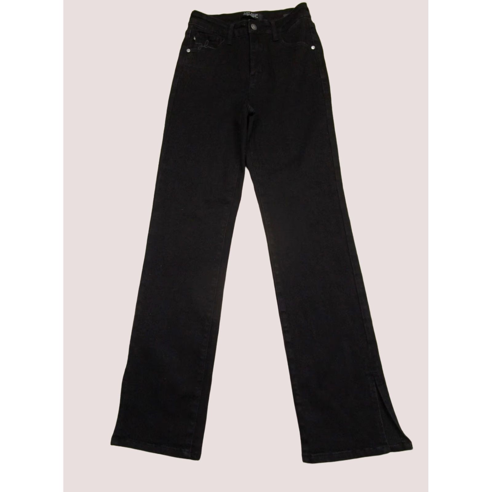Vintage Judy Blue Jeans Women 26 Black High Rise Straight Relaxed Denim Pants Stretch Ball Park/School Theme? Size 26" / US 2 / IT 38 - 1 Thumbnail