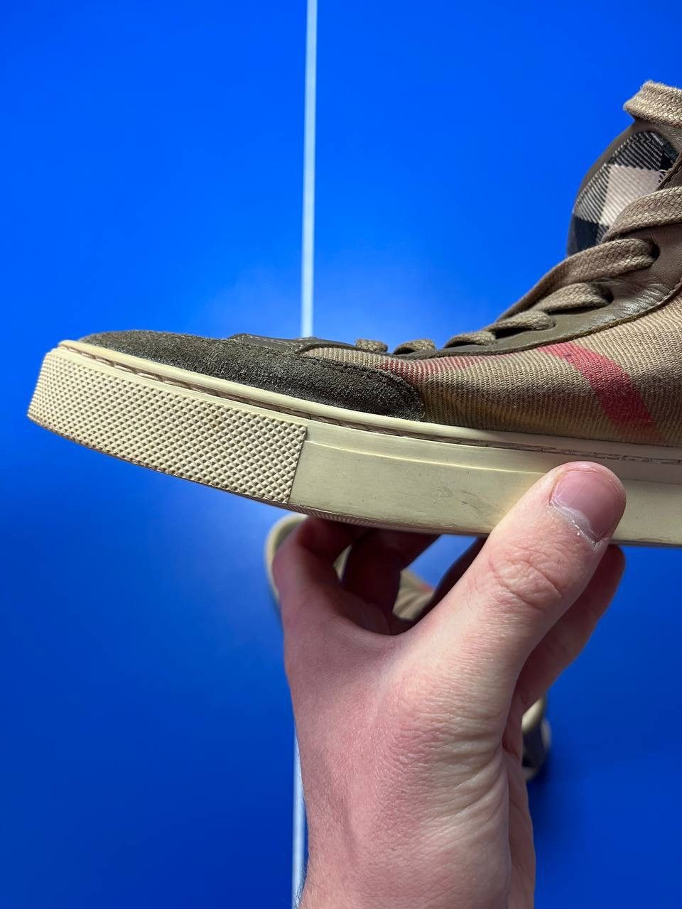 Burberry Authentic BURBERRY High Top House Nova Check Men’s Trainers Size US 8 / EU 41 - 10 Thumbnail