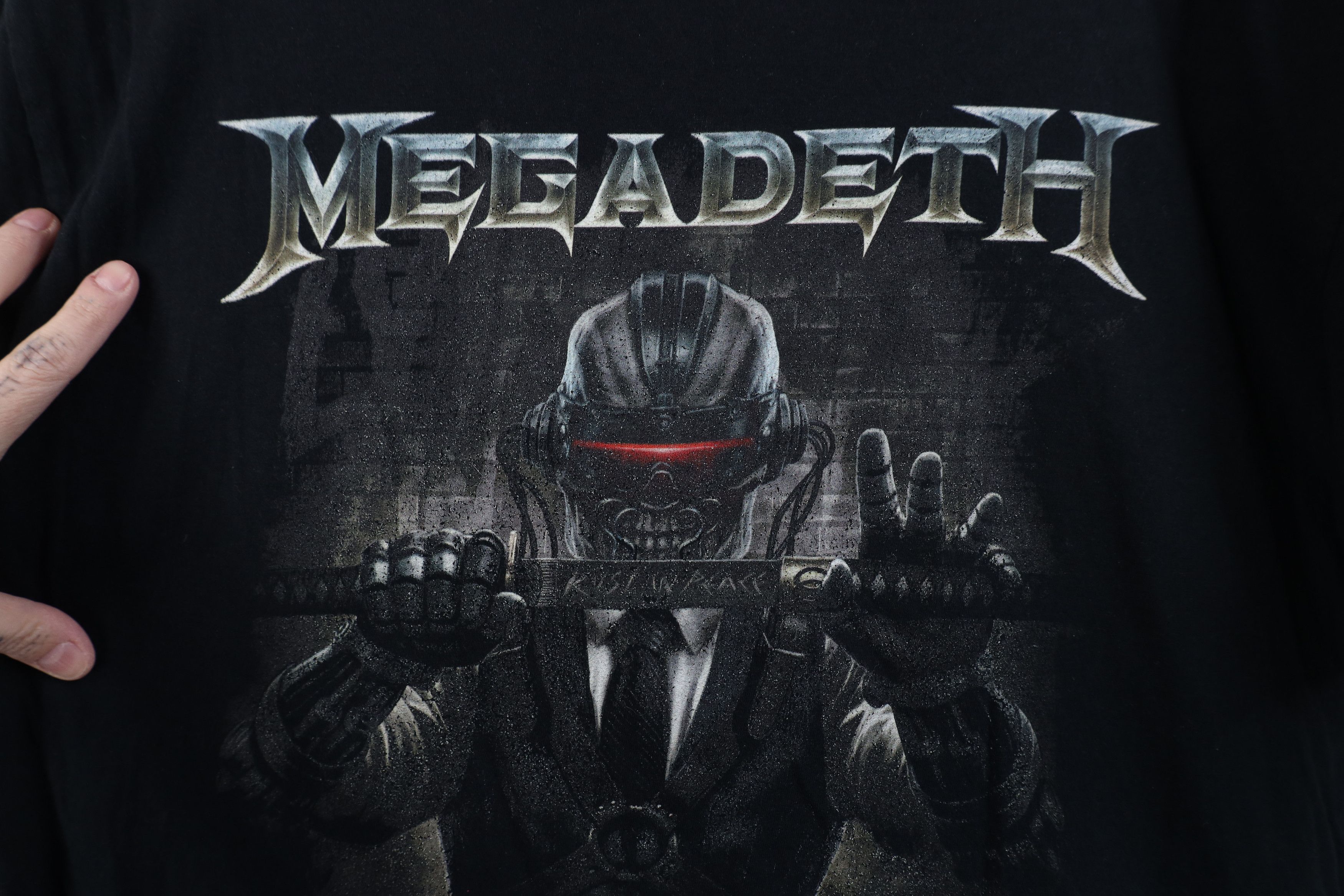 Vintage Retro Y2K Rust In Peace Megadeth Band Short Sleeve T-Shirt Size US L / EU 52-54 / 3 - 4 Thumbnail