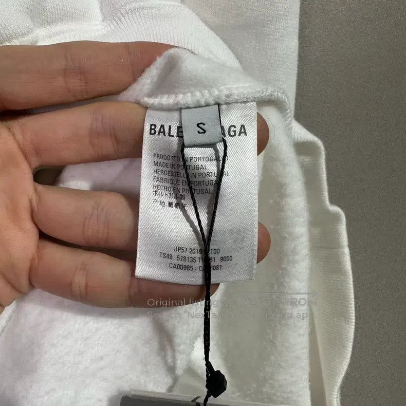 Balenciaga Balenciaga Eiffel Tower Logo White Hoodie Size US S / EU 44-46 / 1 - 6 Thumbnail