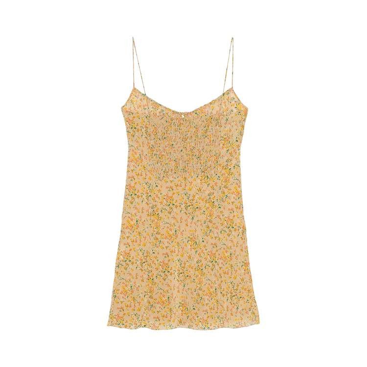 Saint Laurent Paris o1s1wg111024 Sleeveless Dress Floral Crepe De Chine Size S / US 4 / IT 40 - 1 Thumbnail