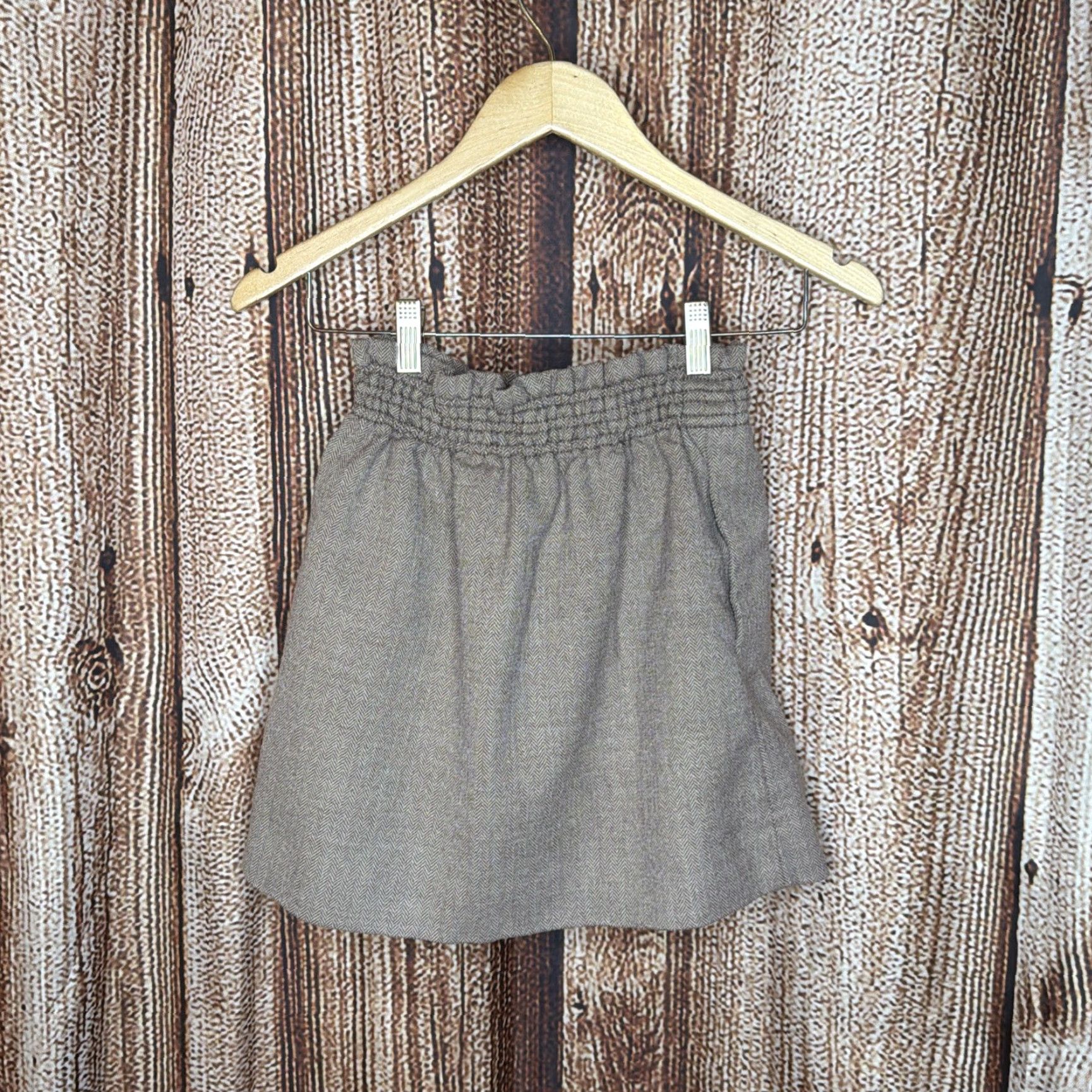 J.Crew J.Crew Skirt Womens 00 Brown Wool Mini Pull On Elastic Waist Pockets Lined Knit Short Vintage: No? Size 24" / US 00 / IT 34 - 3 Thumbnail
