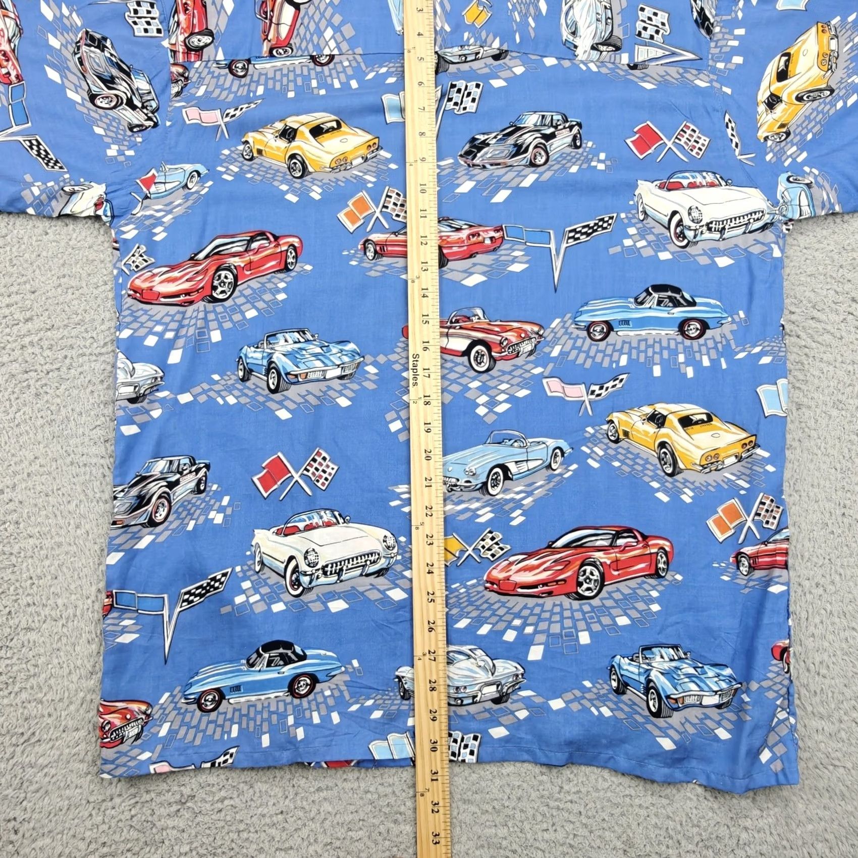 Vintage VINTAGE Island Collection Shirt Mens Large Blue Car Print Aloha Hawaiian 90s Size US L / EU 52-54 / 3 - 5 Thumbnail