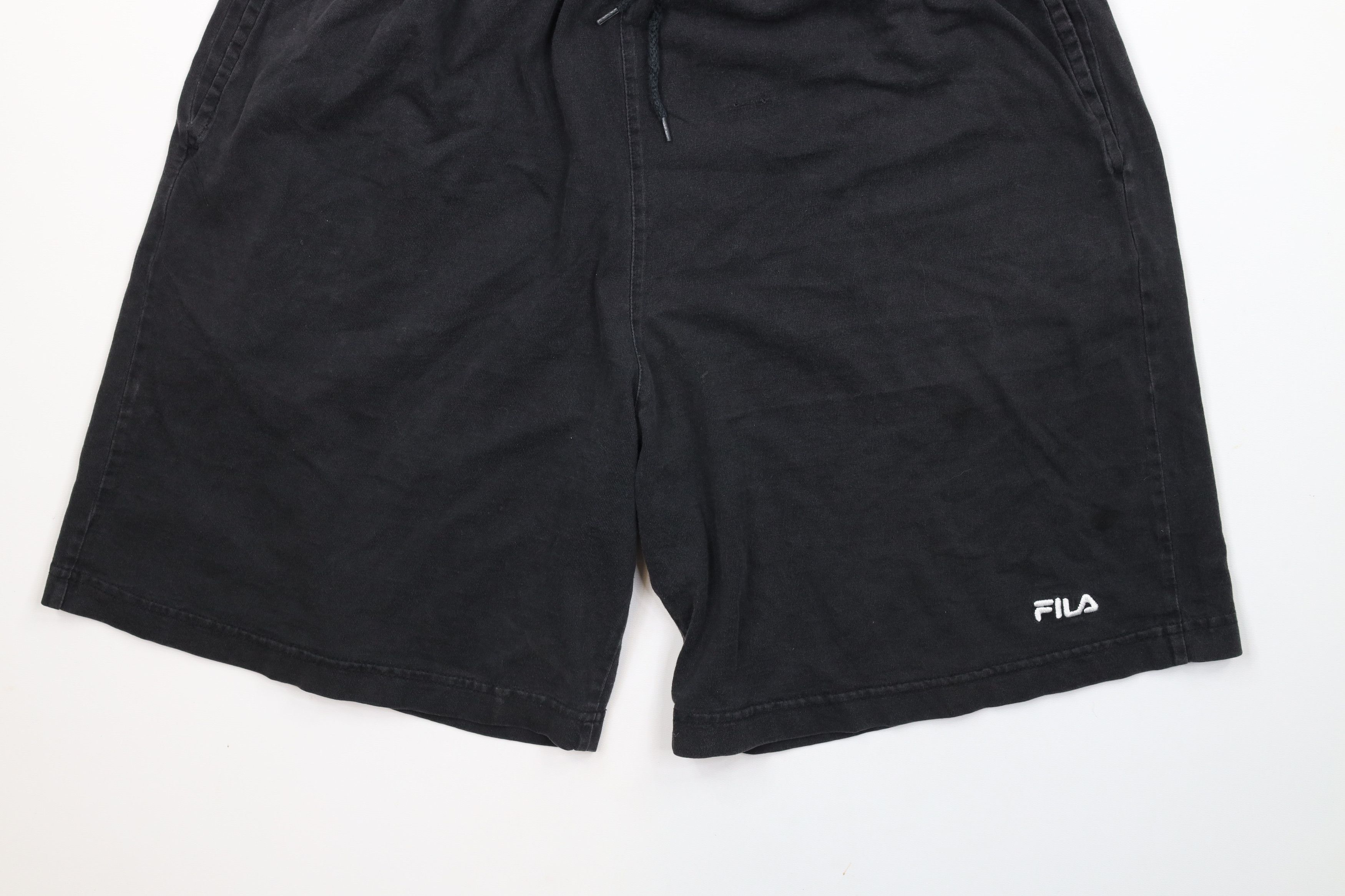 Fila × Vintage Vintage 90s Fila Above Knee Shorts Black Cotton Size US 32 / EU 48 - 4 Thumbnail