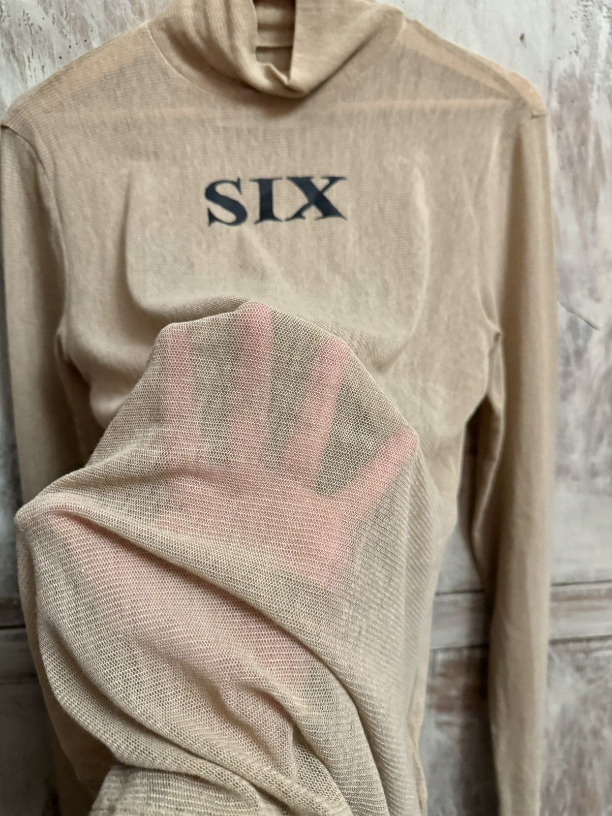 Maison Margiela margiela mm6 men unisex mesh nude top S fitted Size US S / EU 44-46 / 1 - 10 Thumbnail