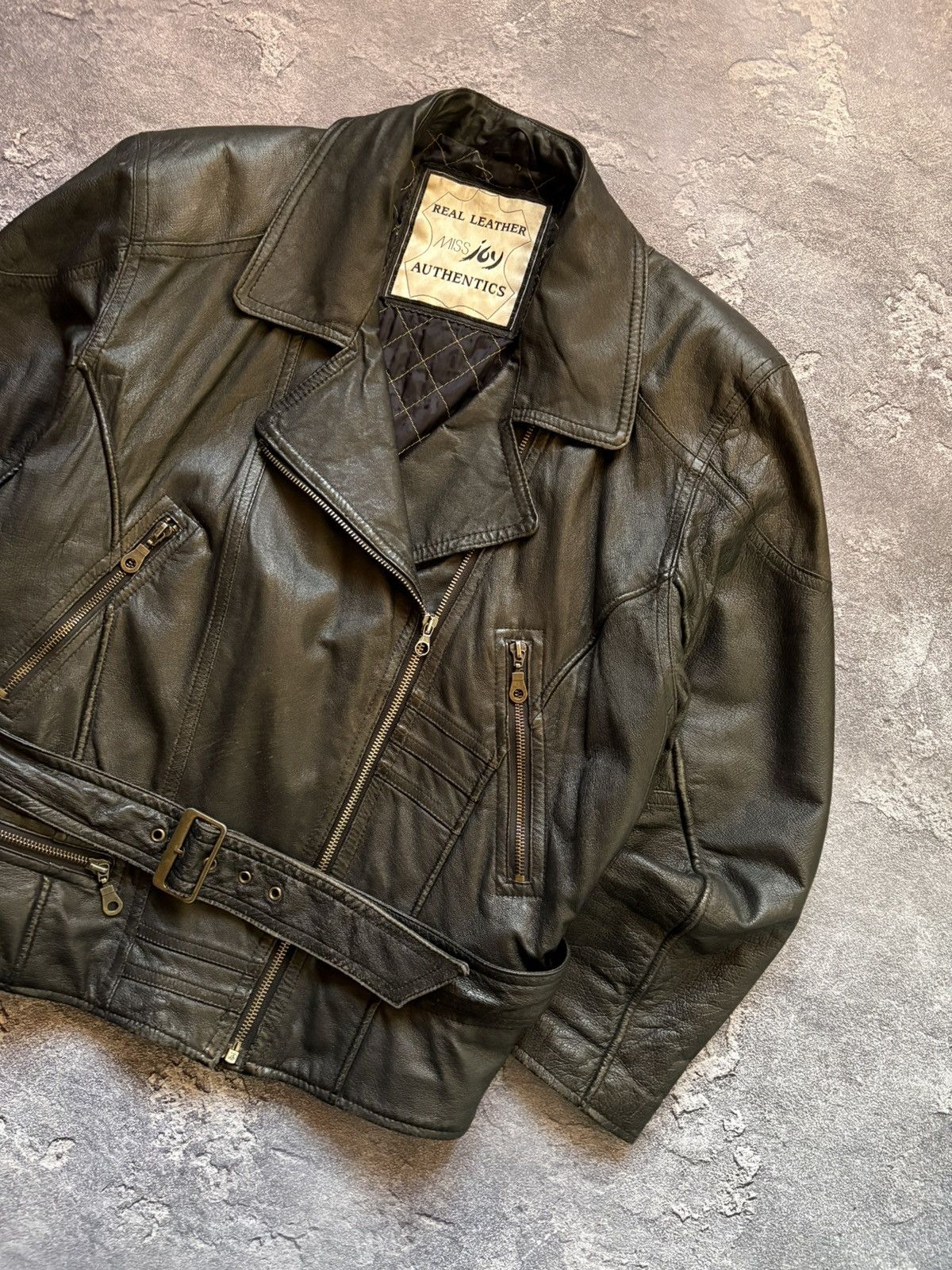 Japanese Brand Crazy Vintage Avant Garde Japanese Moto Biker Leather Jacket Size US L / EU 52-54 / 3 - 5 Thumbnail