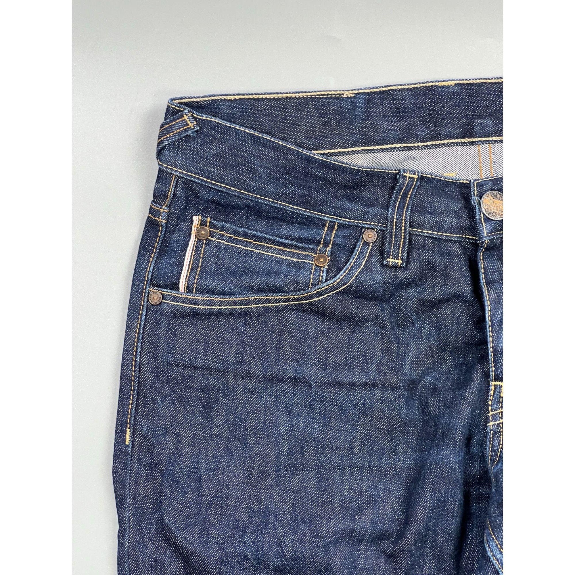 THE ROKKER COMPANY Rokker Raw Premium Selvedge Denim Jeans Pants (Y0933) Size US 31 - 5 Thumbnail