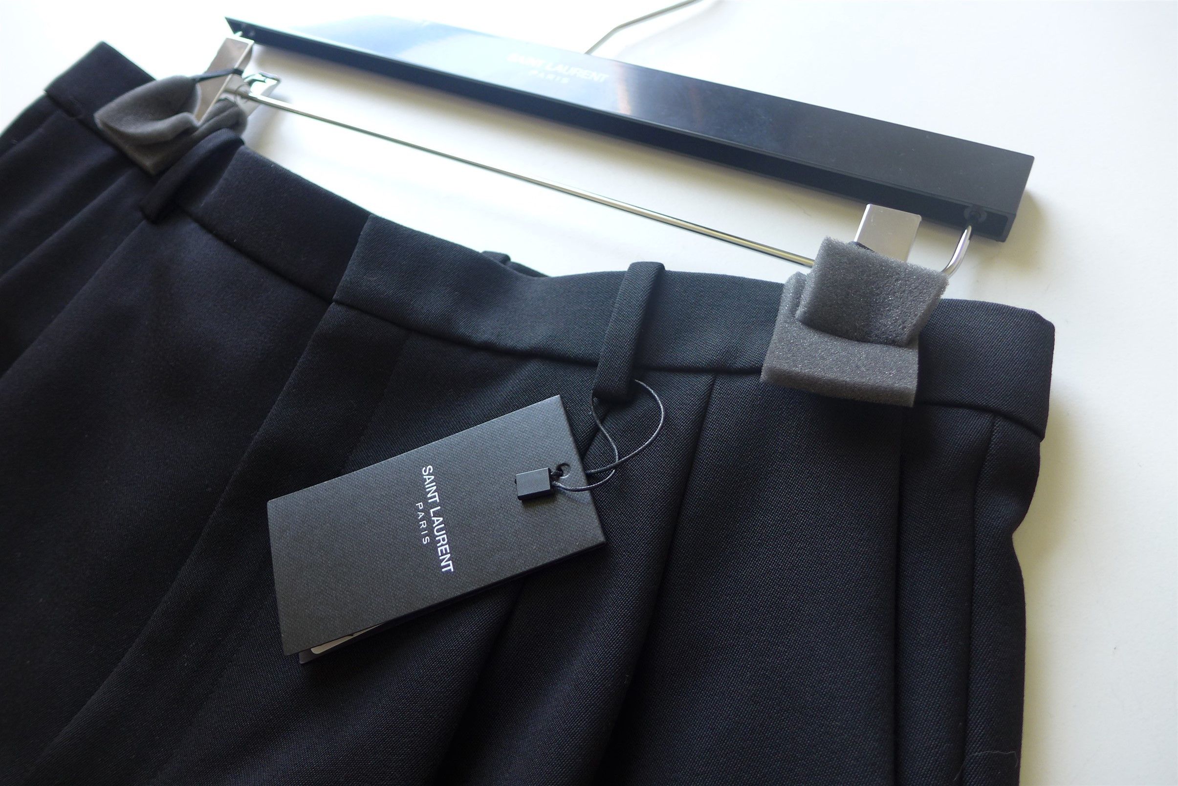 Saint Laurent Paris Saint Laurent Relaxed Fit Tuxedo Trousers - Black Wool Size US 34 / EU 50 - 6 Thumbnail