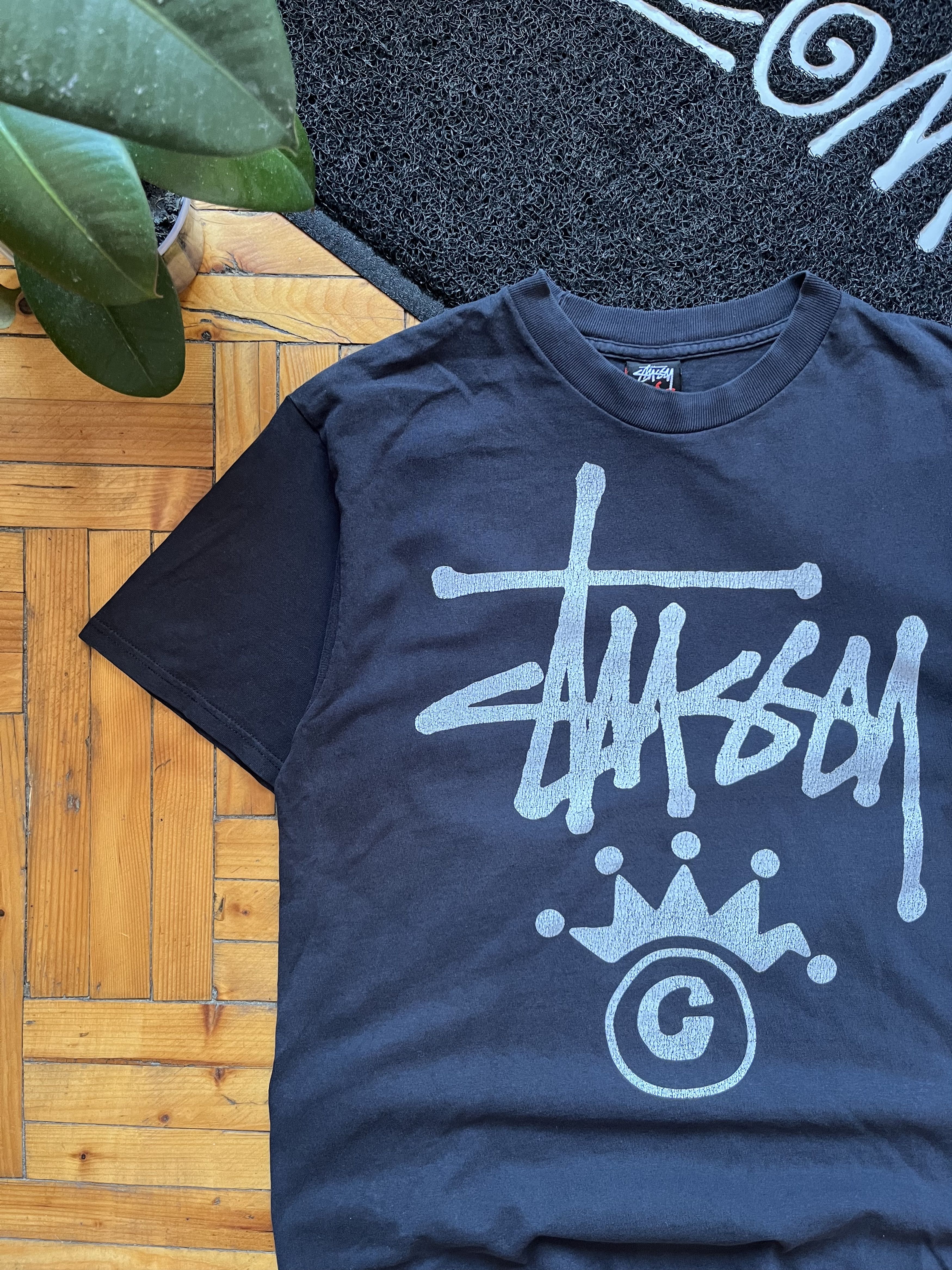 Stussy Vintage Stussy Streetwear Big Logo Made In Mexico Black Tee Size US M / EU 48-50 / 2 - 2 Thumbnail