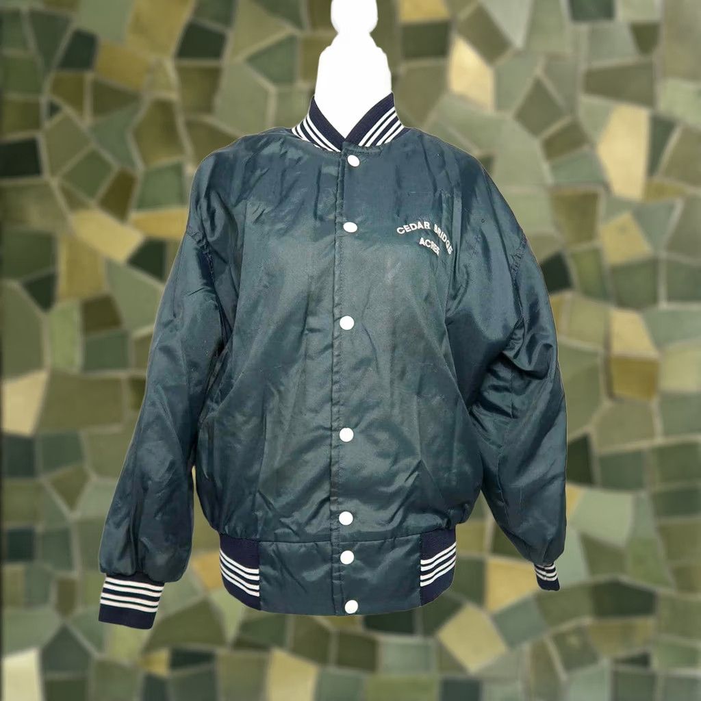Vintage VINTAGE West Wind dark green windbreaker varsity bomber jacket 80s L Mens Size US L / EU 52-54 / 3 - 1 Thumbnail