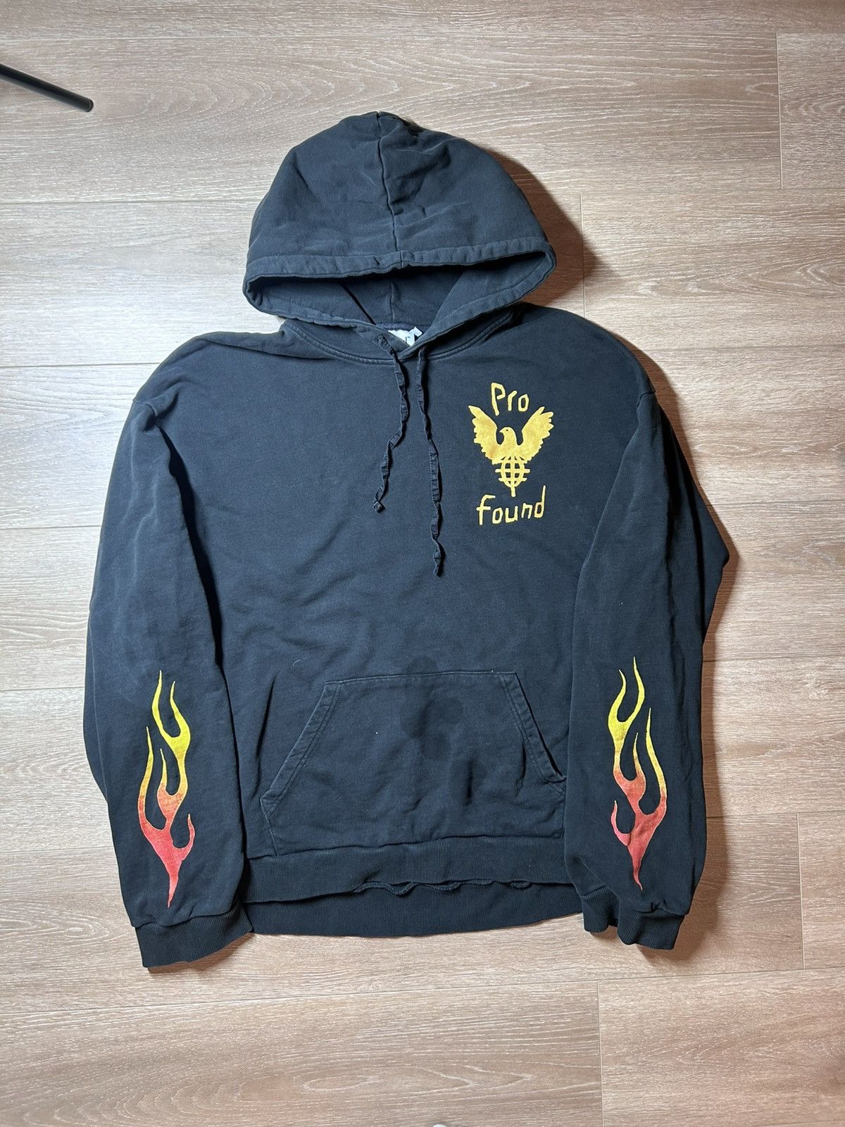 Profound Aesthetic Profound Men’s Eagle Flame Vintage Hoodie Size US XL / EU 56 / 4 - 1 Thumbnail