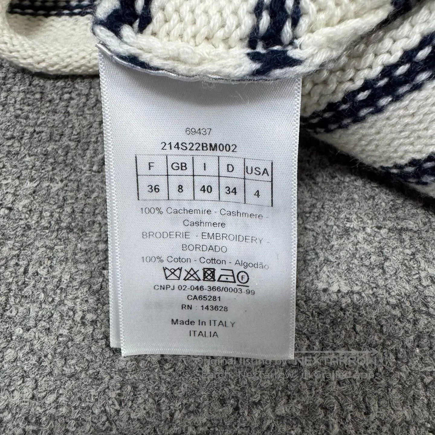 Dior Dior Striped cashmere knit sweater| Size S / US 4 / IT 40 - 8 Thumbnail