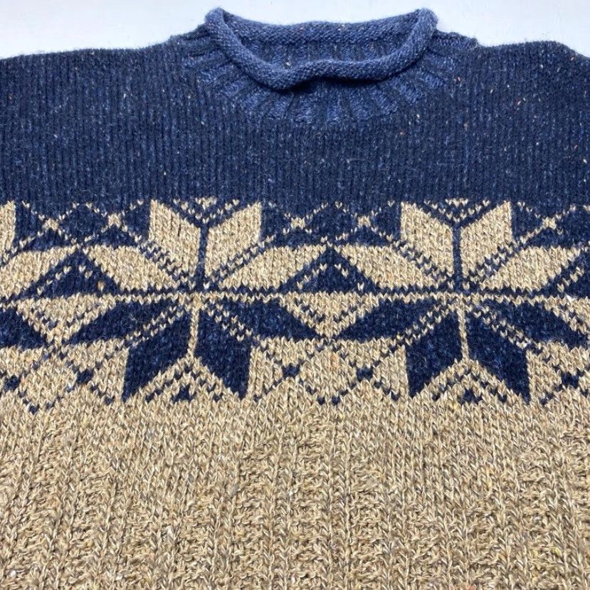 Vintage VINTAGE Northern Isles Wool Blend Rolled Neck Sweater Men's Large 90s Y2K USA Size US L / EU 52-54 / 3 - 5 Thumbnail