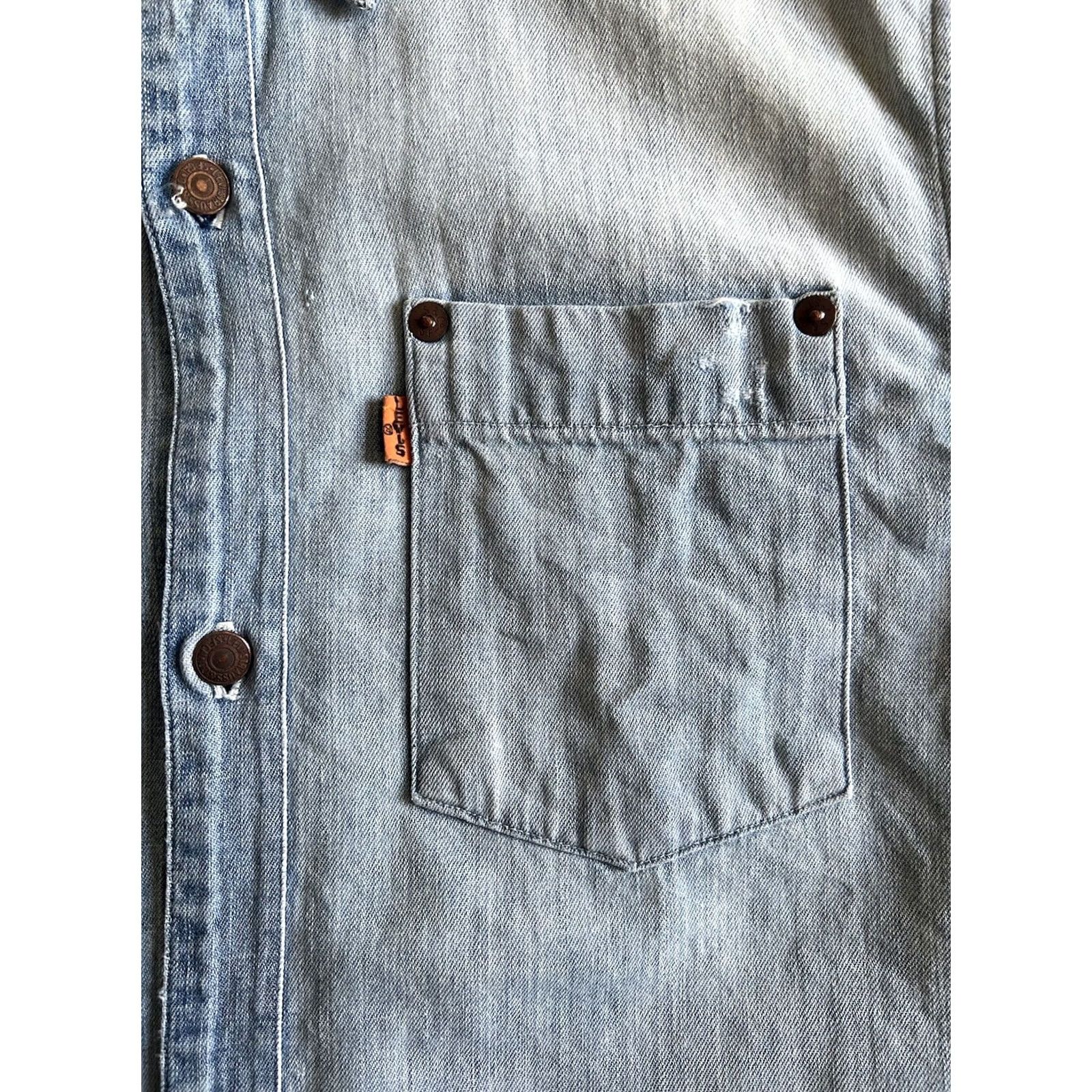 Levi's Levi's LVC Robert Geller Shirt M Orange Tab BIG E Retro Riveted Made USA 70s Size US M / EU 48-50 / 2 - 7 Thumbnail