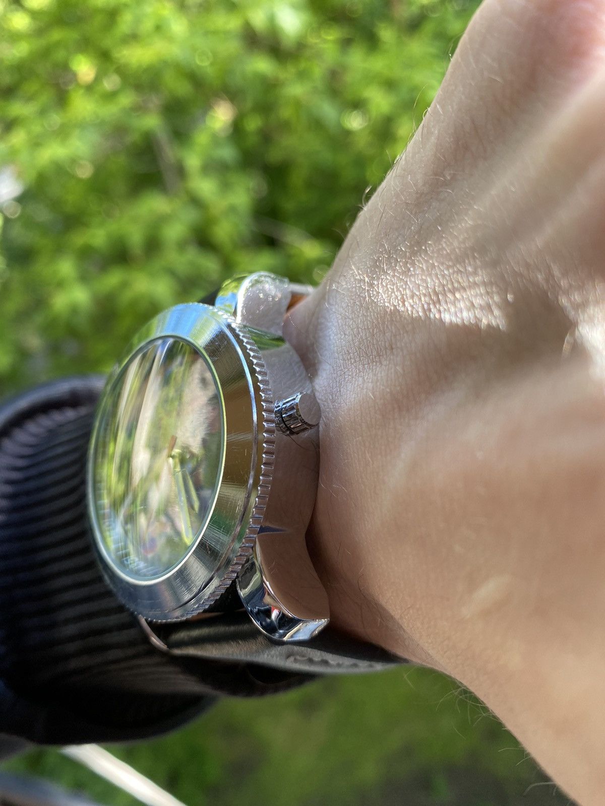Japanese Brand × Jewelry × Vintage Art Watch Custom Portrait Dial Black Strap Size ONE SIZE - 4 Thumbnail