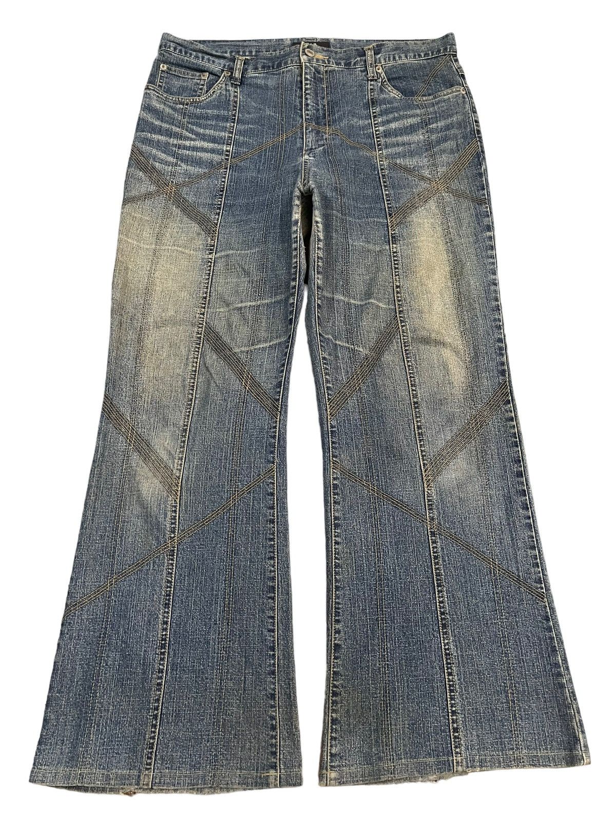 14th Addiction Vintage Japanese Brand Mud Wash Style Baggy Jeans Size US 34 / EU 50 - 1 Thumbnail