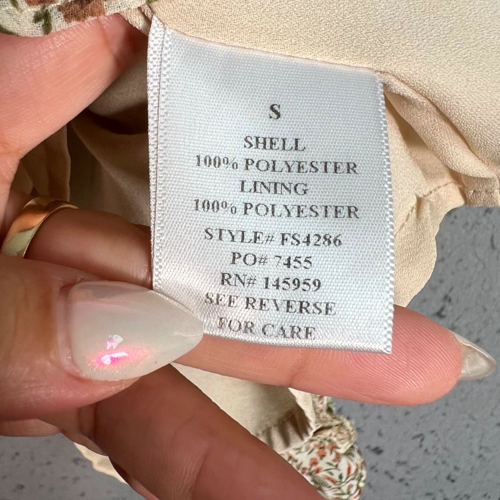 Vintage VINTAGE Dress Forum Womens Small Floral A-Line Beige Skirt 100% Polyester Size 28" / US 6 / IT 42 - 4 Thumbnail