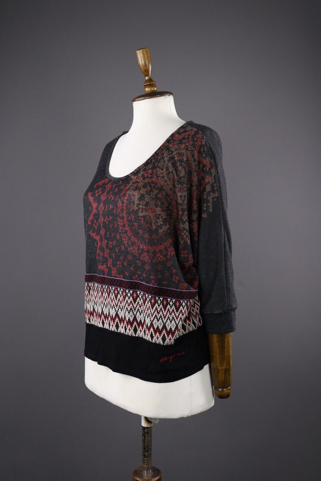 Desigual Ladies Desigual Actec Prin Loose Sweater Size M Size M / US 6-8 / IT 42-44 - 4 Thumbnail