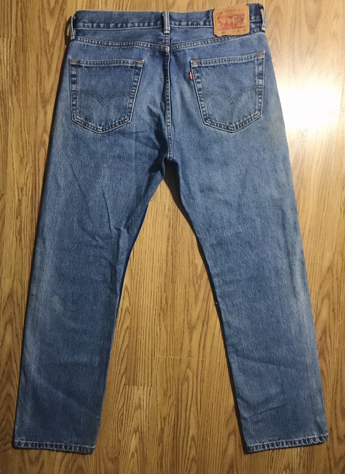 Levi's Levis Vintage Y2K 505 Straight Fit Med Wash Blue denim Jeans Size US 34 / EU 50 - 10 Thumbnail