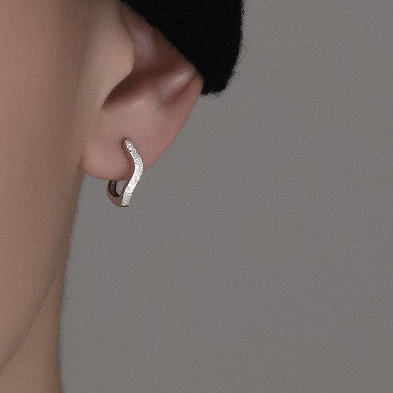 Jewelry Hip-hop Earrings One Pairs Chrome Jewelry Size ONE SIZE - 5 Thumbnail