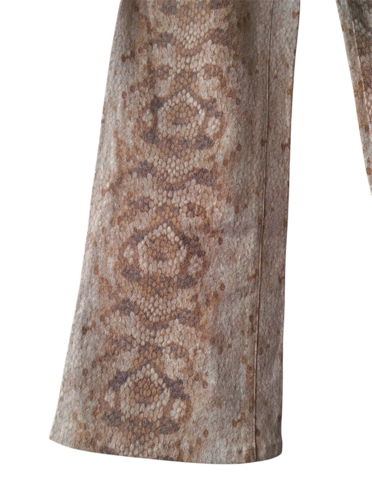 If Six Was Nine Rare!! Vintage Snake Skin ROUX DI PERFE Flare Jeans Size US 28 / EU 44 - 7 Thumbnail