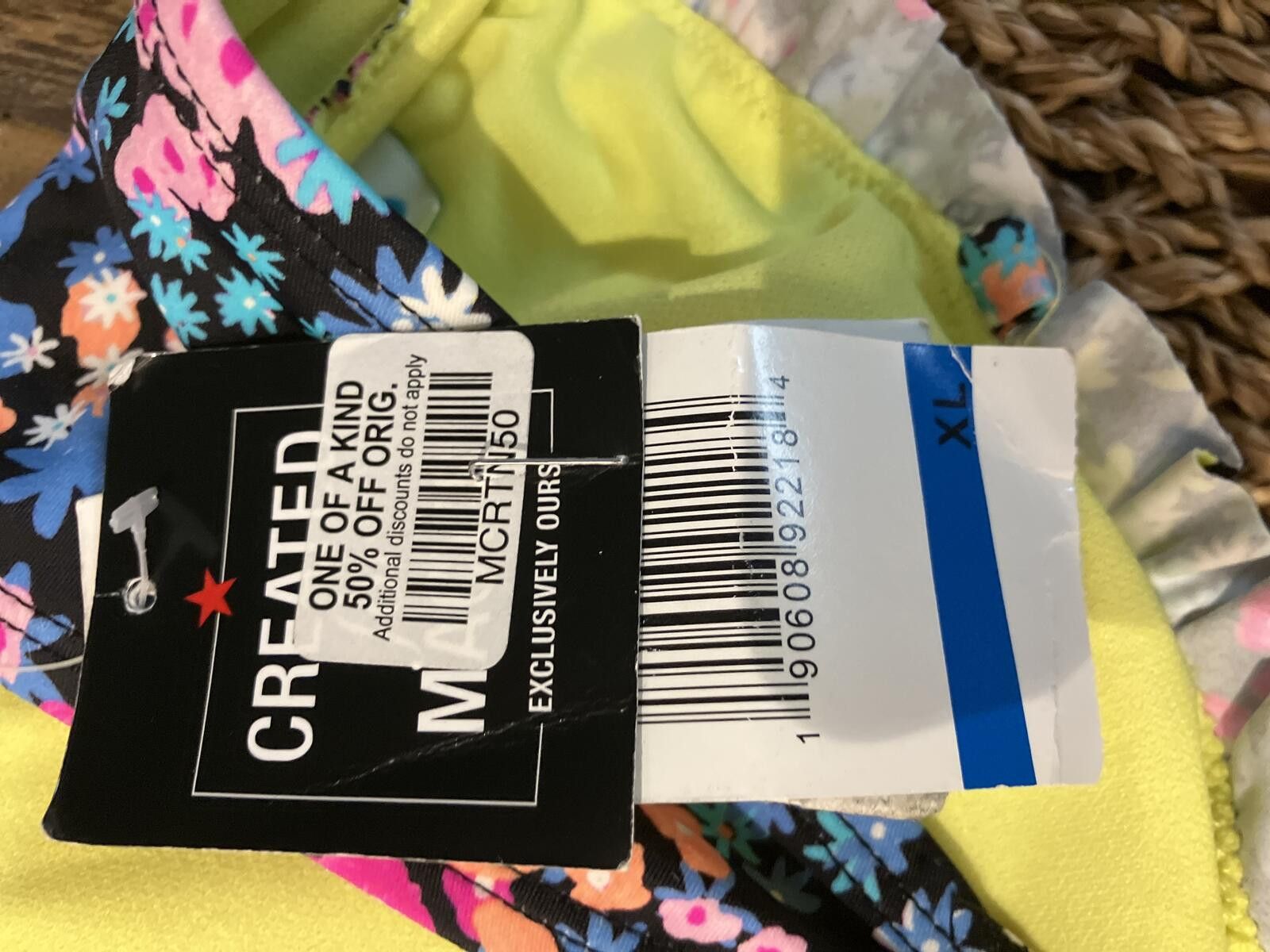 Other NWT Curves CA Waves Created Floral Smocked Tube Top Size XL / US 12-14 / IT 48-50 - 3 Thumbnail