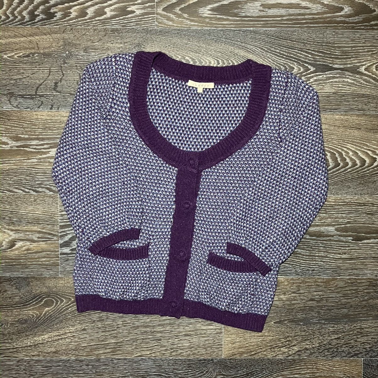 Sandro Vintage SANDRO Wool Button Up Cardigan Sweater Size XS / US 0-2 / IT 36-38 - 1 Thumbnail