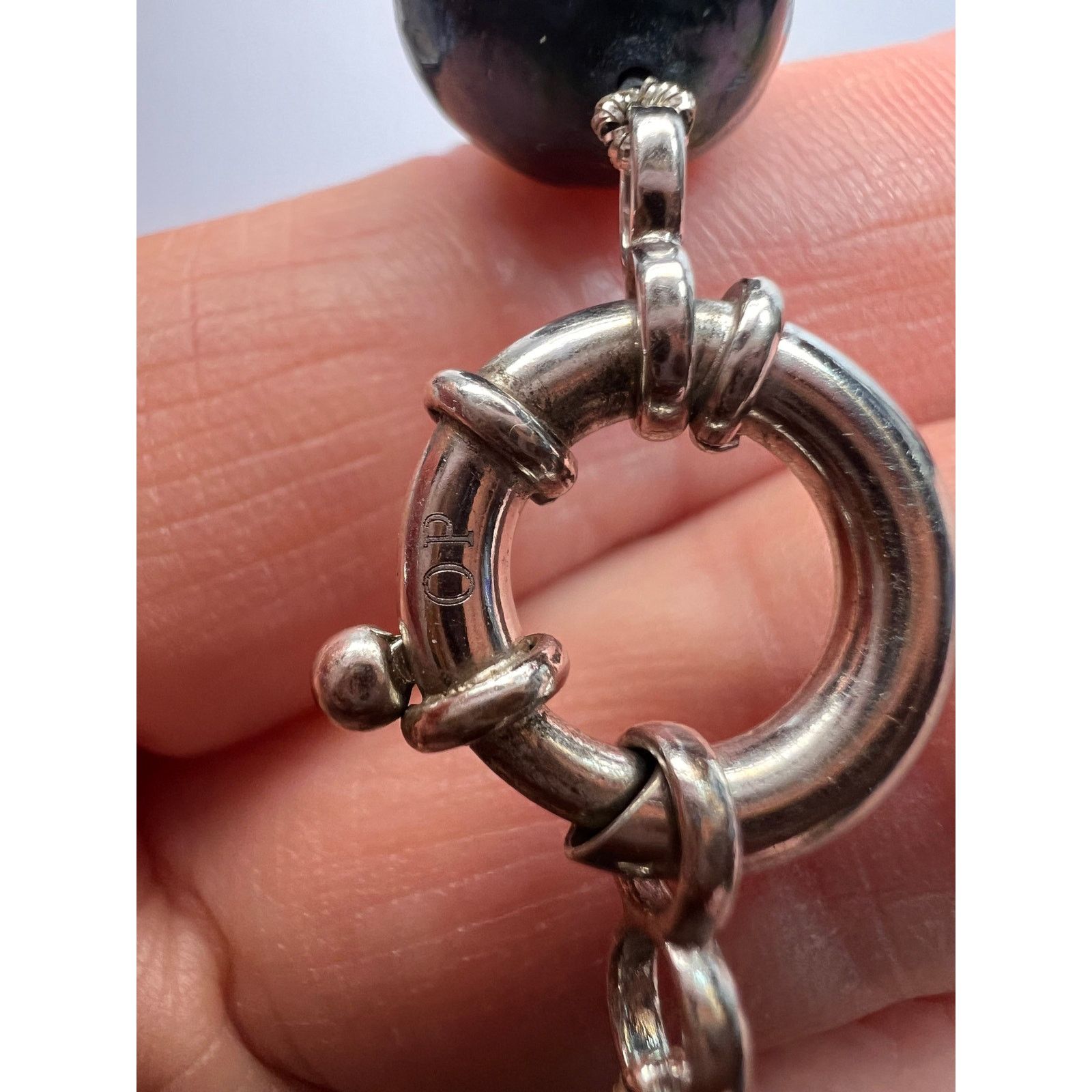 Other 13mm Cultured black pearl 22 inch necklace with 925 clasp Size ONE SIZE - 5 Thumbnail