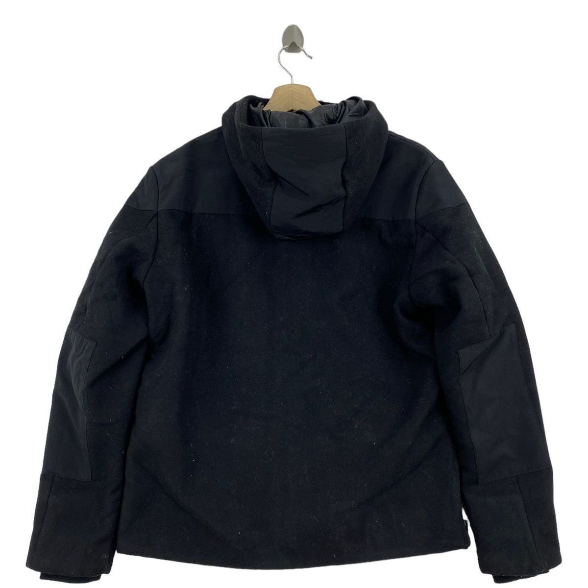 Global Work × Japanese Brand GLOBAL WORK Japanese Brand Multi Pockets Black Wool Hooded Size US M / EU 48-50 / 2 - 2 Thumbnail