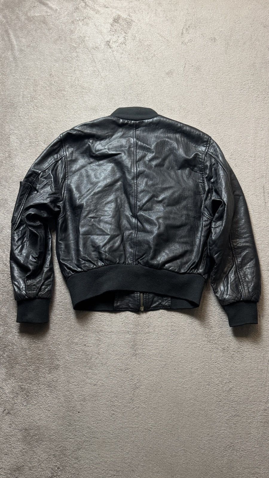 Genuine Leather 90s Vintage Baggy Varsity Bomber Leather Jacket gucci ysl Size US M / EU 48-50 / 2 - 4 Thumbnail