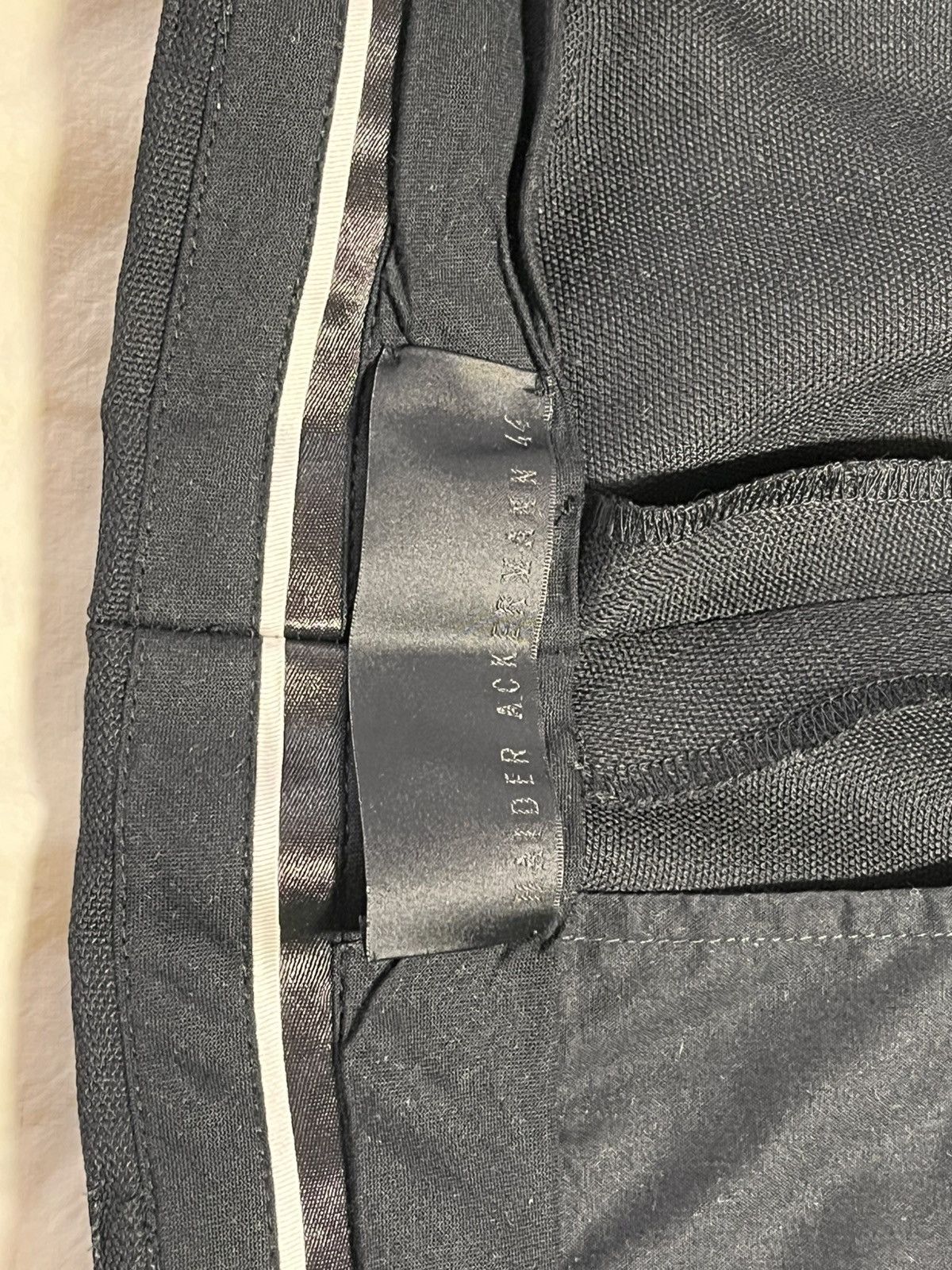 Haider Ackermann SS19 Green Stripe Embroidered Classic Trousers Size 46R - 8 Thumbnail