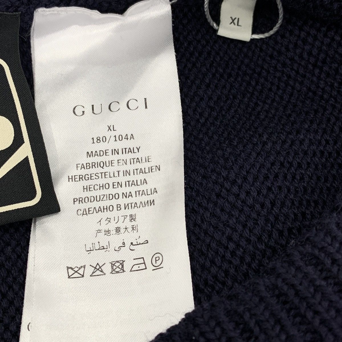 Gucci Gucci Dark Blue V-neck Wool Long Sleeve Knit Cardigan K26WX Size XL / US 12-14 / IT 48-50 - 7 Thumbnail
