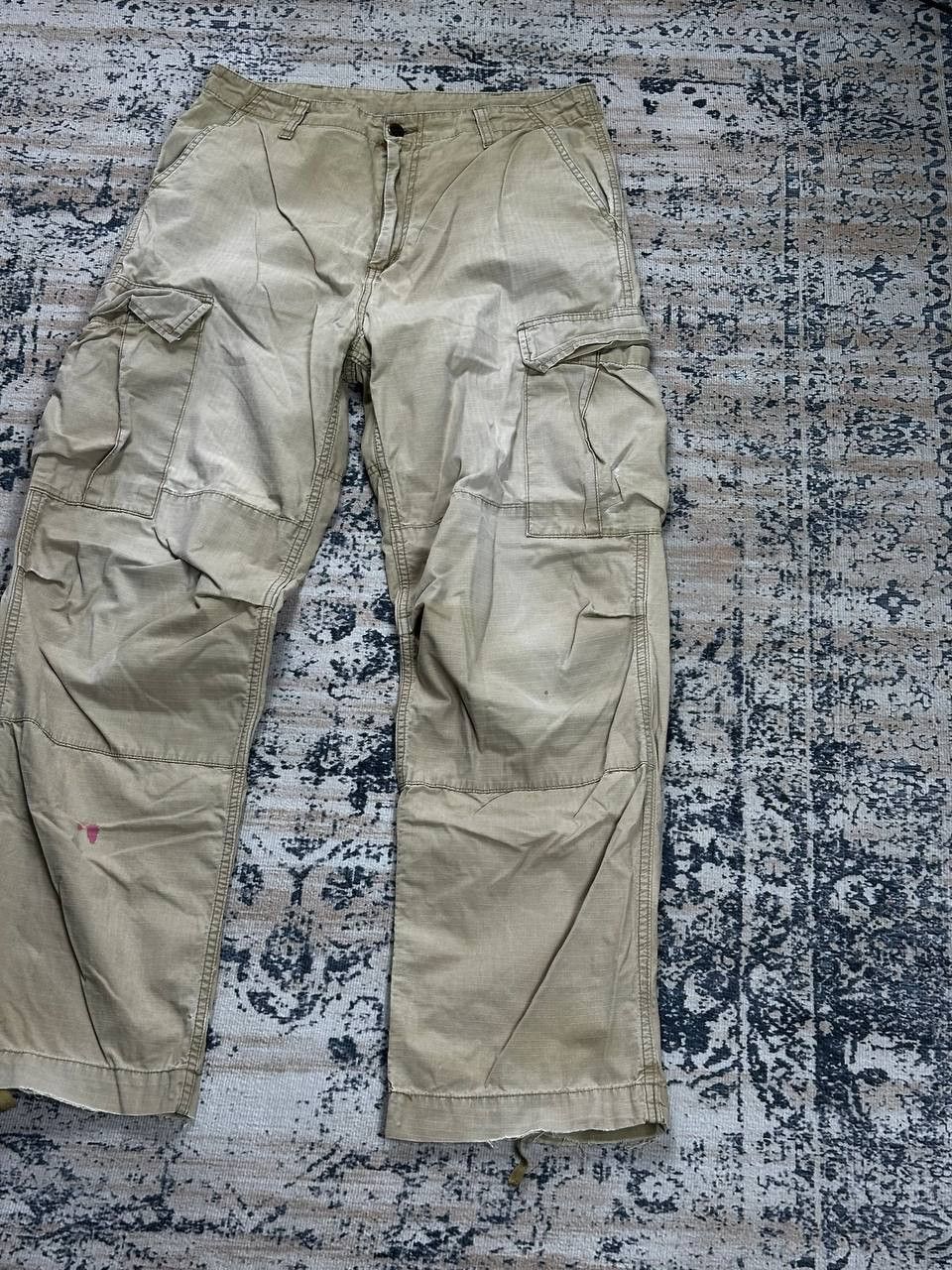 Carhartt Vintage Carhartt Cargo Beige Distressed Pants Size US 30 / EU 46 - 3 Thumbnail