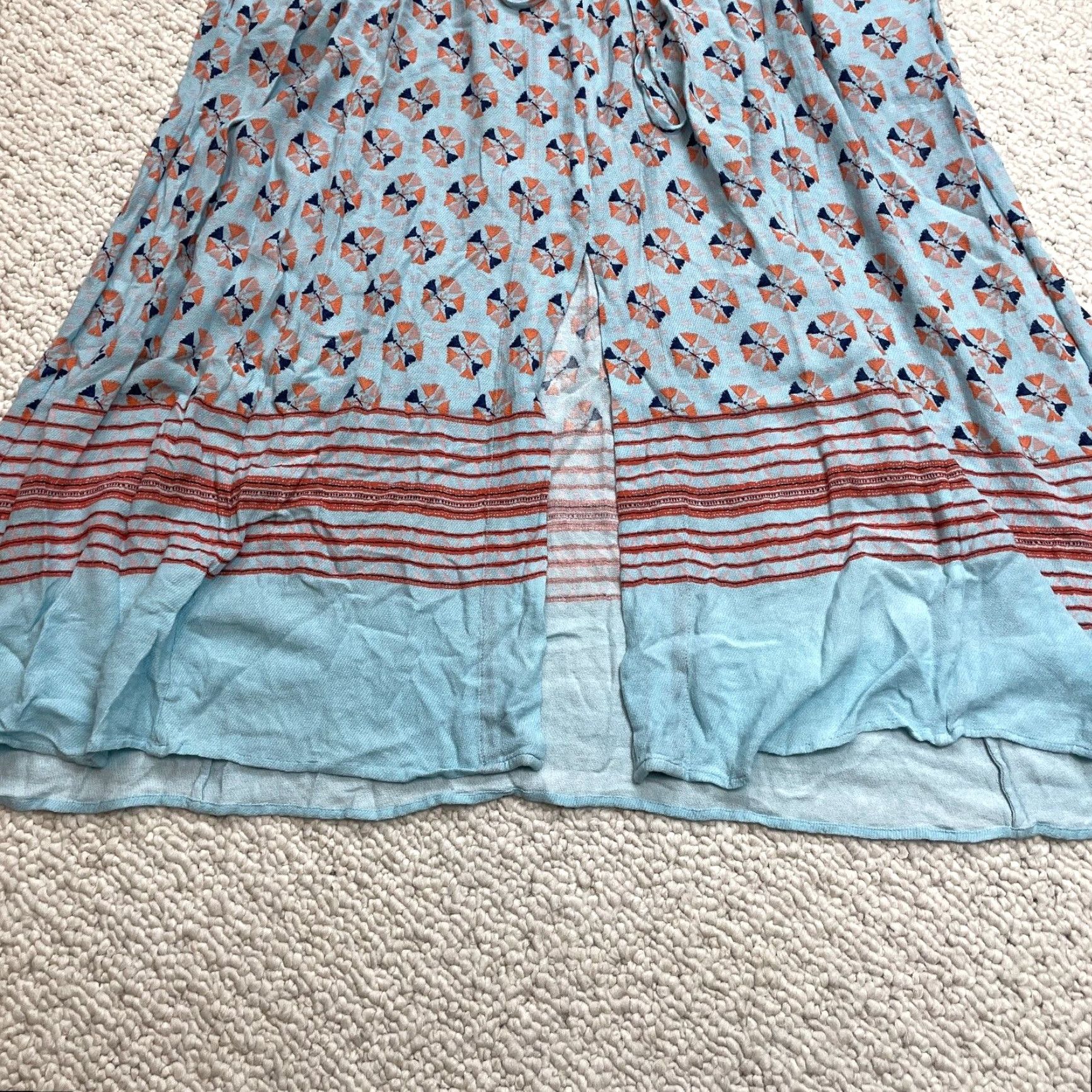 Bcbgmaxazria VINTAGE BCBGMAXAZRIA Maxi Dress Womens S Long Sleeve V-Neck Pullover Casual Party/Cocktail Travel Blue Rayon Size S / US 4 / IT 40 - 4 Thumbnail