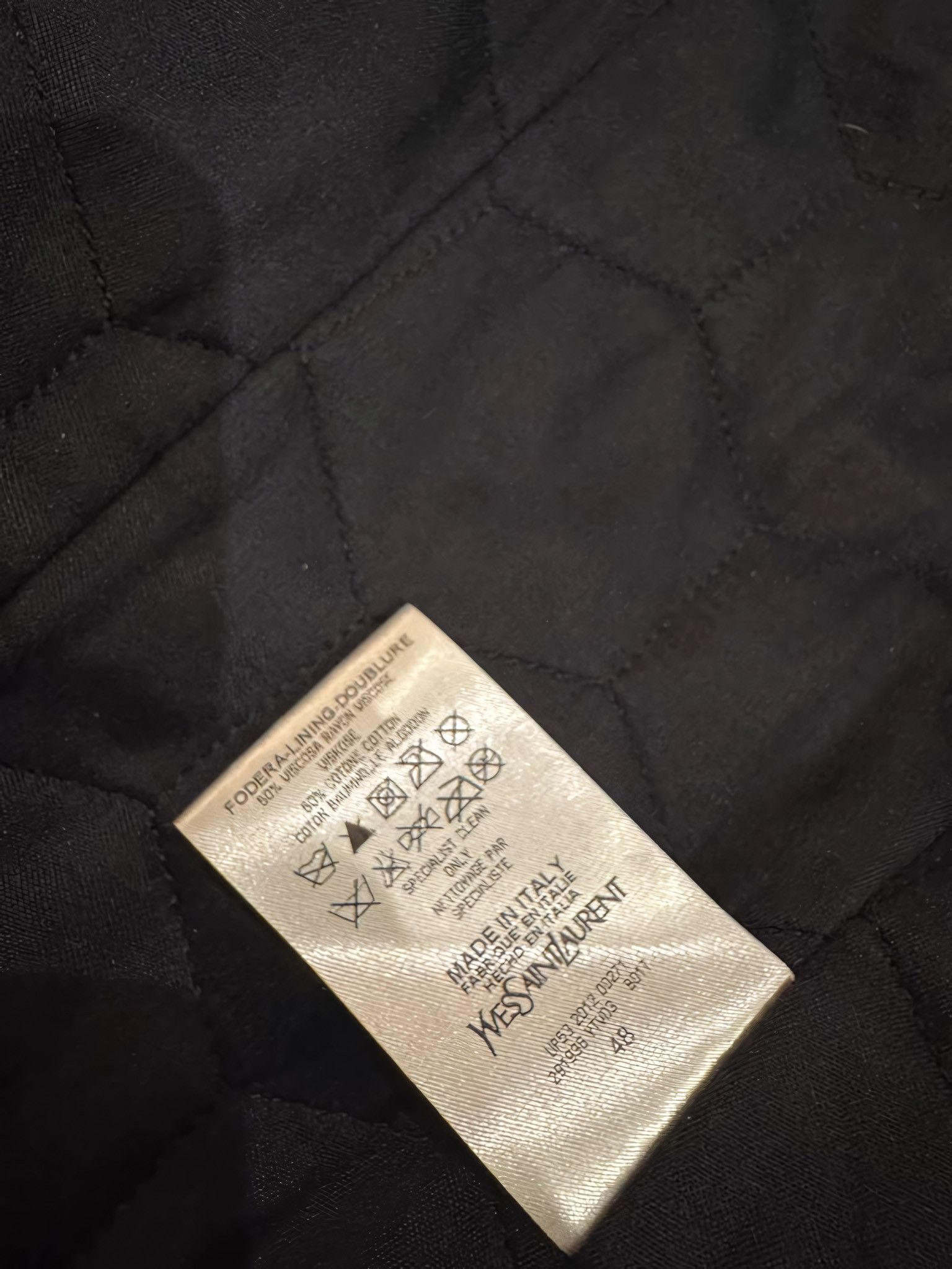Saint Laurent Paris SHEARLING WOOL BIKER BOMBER JACKET Size US M / EU 48-50 / 2 - 7 Thumbnail