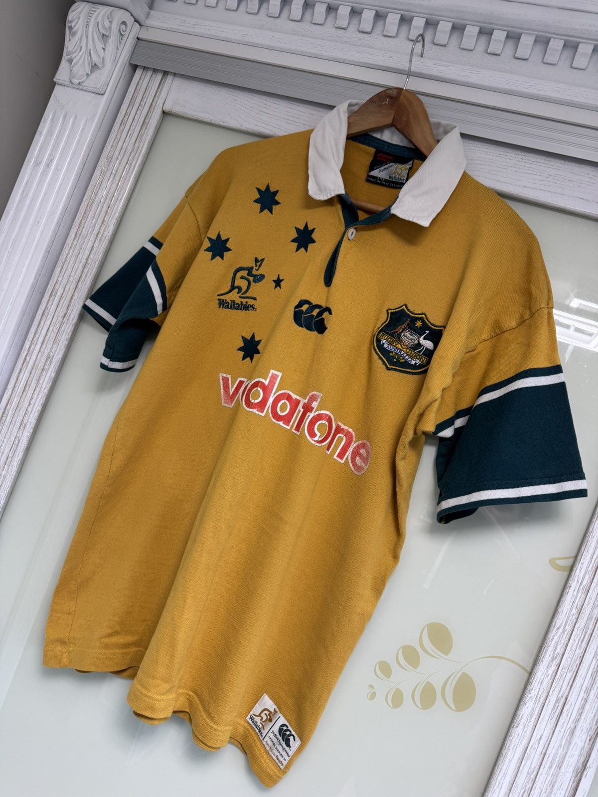 Canterbury of New Zealand Vintage Australia Wallabies 2000-2002 Rugby Jersey CCC Shirt Size US L / EU 52-54 / 3 - 3 Thumbnail