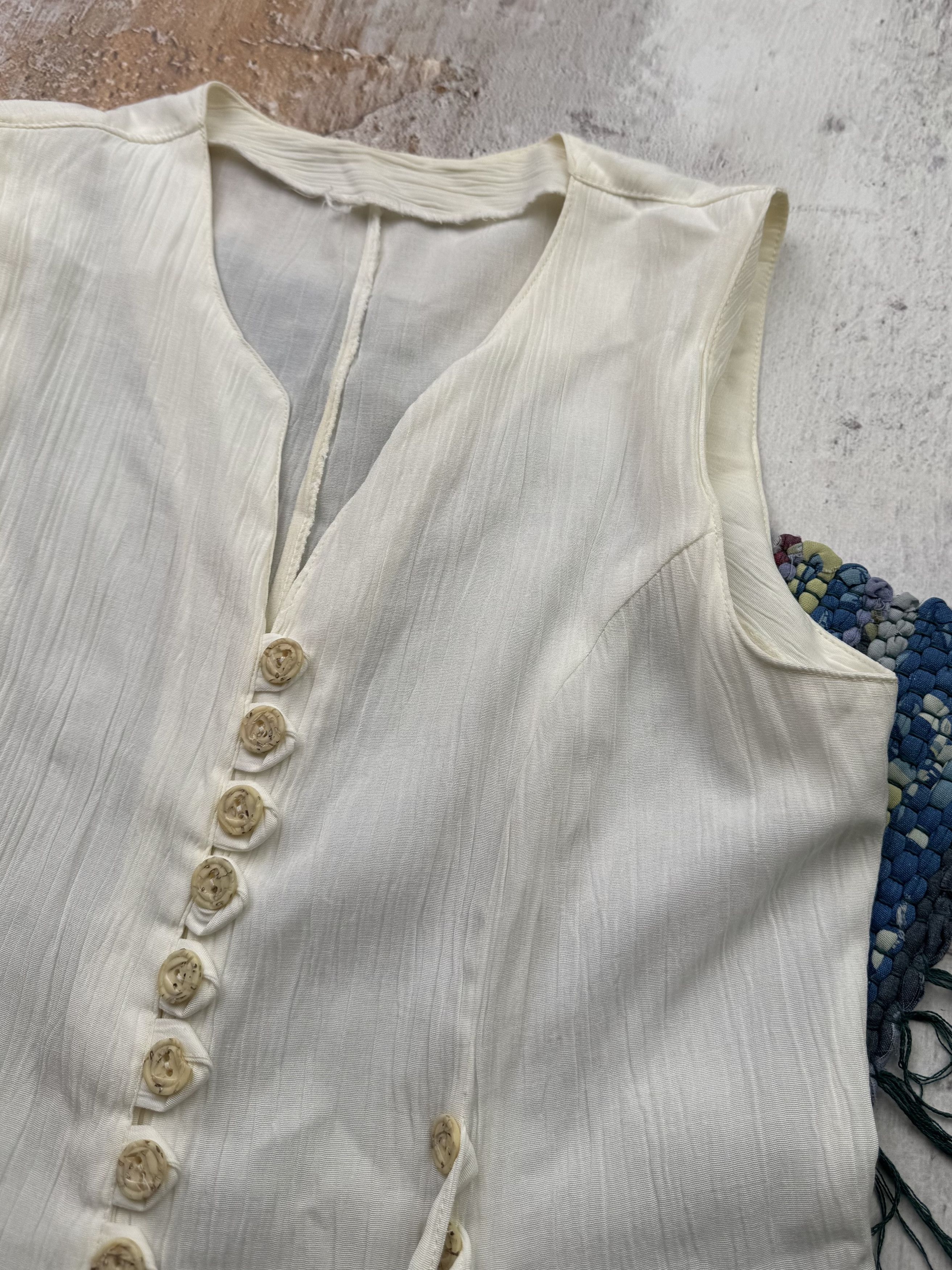 Japanese Brand Vintage Mini Dress With Many Buttons A748(309) Size XS / US 0-2 / IT 36-38 - 4 Thumbnail