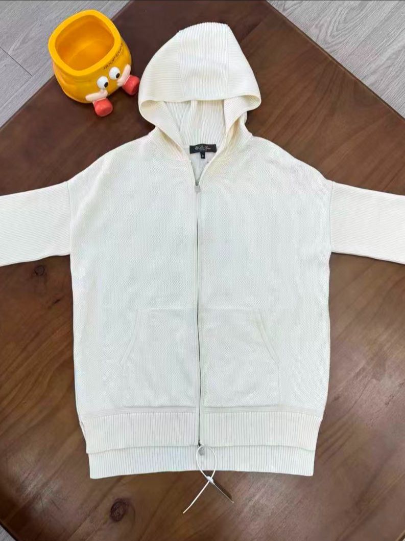 Loro Piana Loro Piana Silk Cotton Blend Zip Hoodie IT 44 Size M / US 6-8 / IT 42-44 - 1 Thumbnail