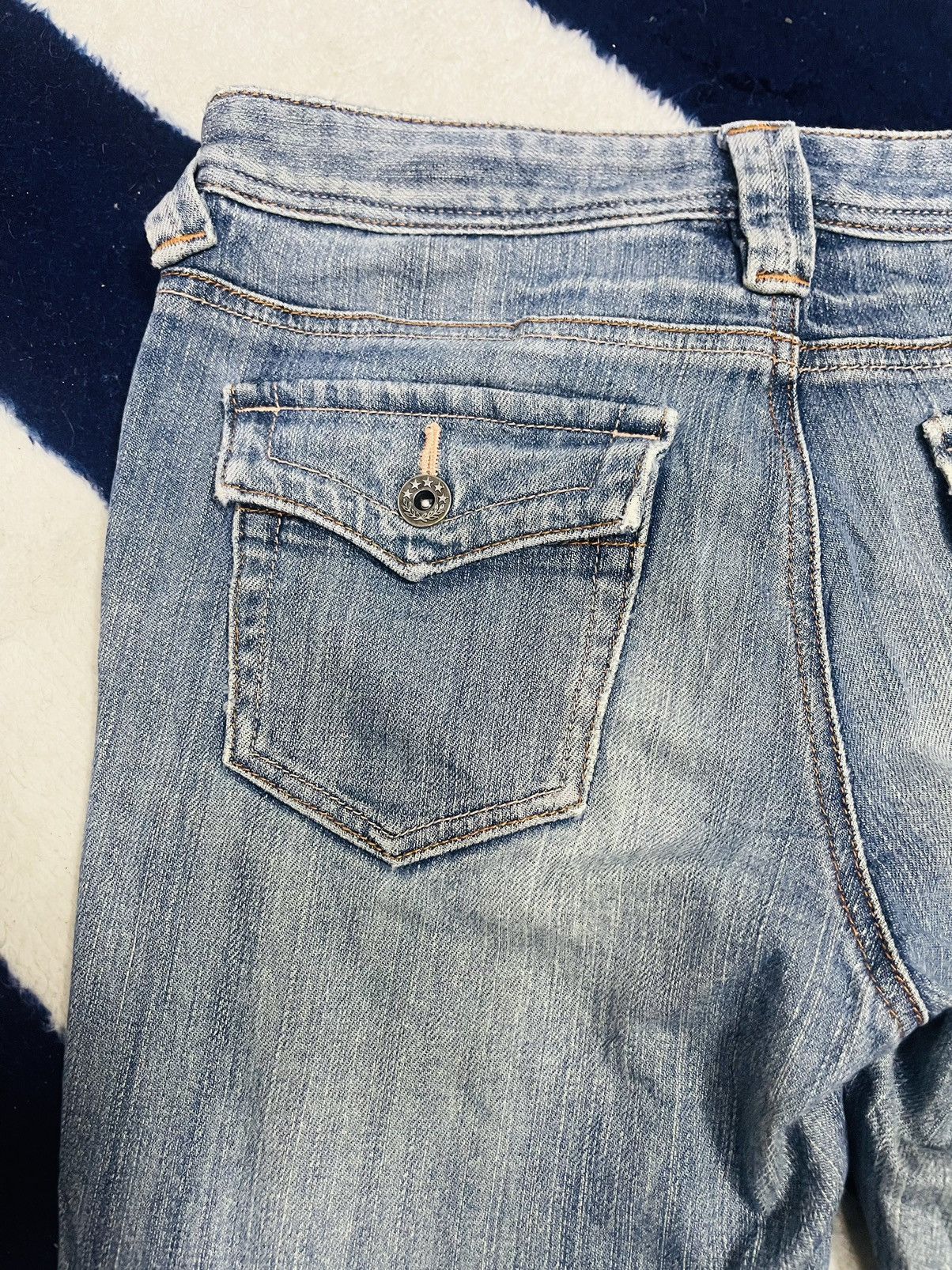 Japanese Brand PBI Bushpant Distressed Denim (16) Size 30" / US 8 / IT 44 - 4 Thumbnail