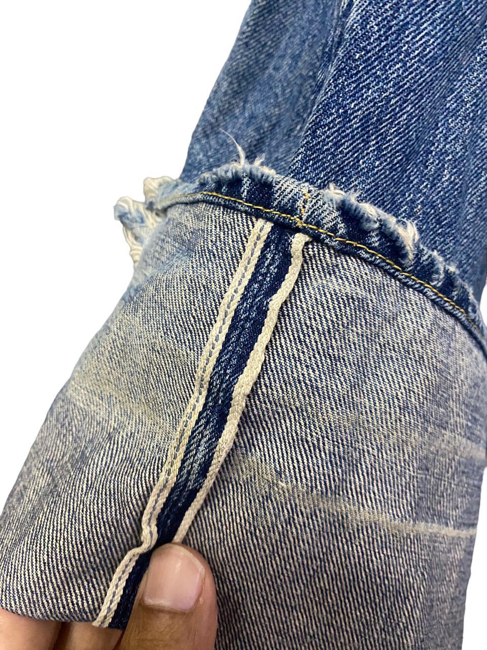 Sugar Cane 💥BEST OFFER💥VINTAGE SUGAR CANE SELVEGDE DISTRESSED DENIM Size US 30 / EU 46 - 11 Thumbnail