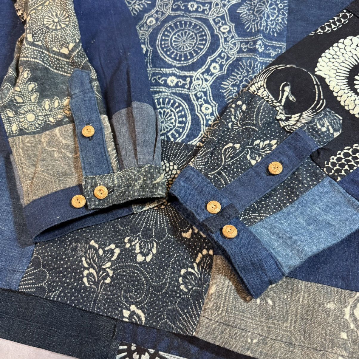 Visvim Visvim ict kofu tunic bandana patchwork sz 5 XL XXL Blue Size US XXL / EU 58 / 5 - 7 Thumbnail