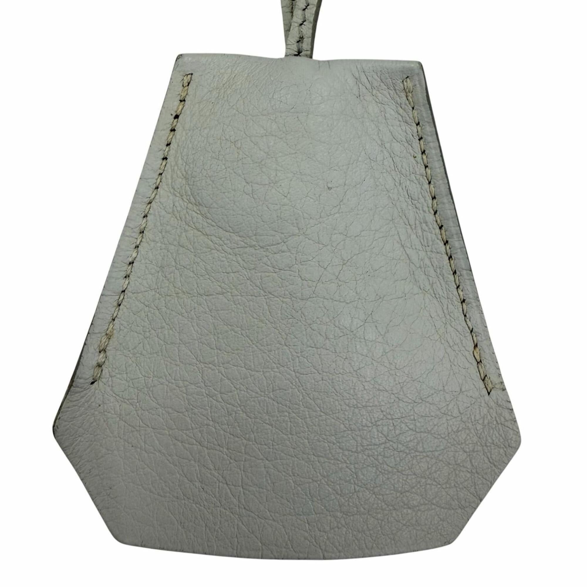 Hermes HERMES Vintage Clochette Charm Leather Silver Hardware Necklace Light Blue □F Stamp Made in France Women's with Box Size ONE SIZE - 1 Thumbnail