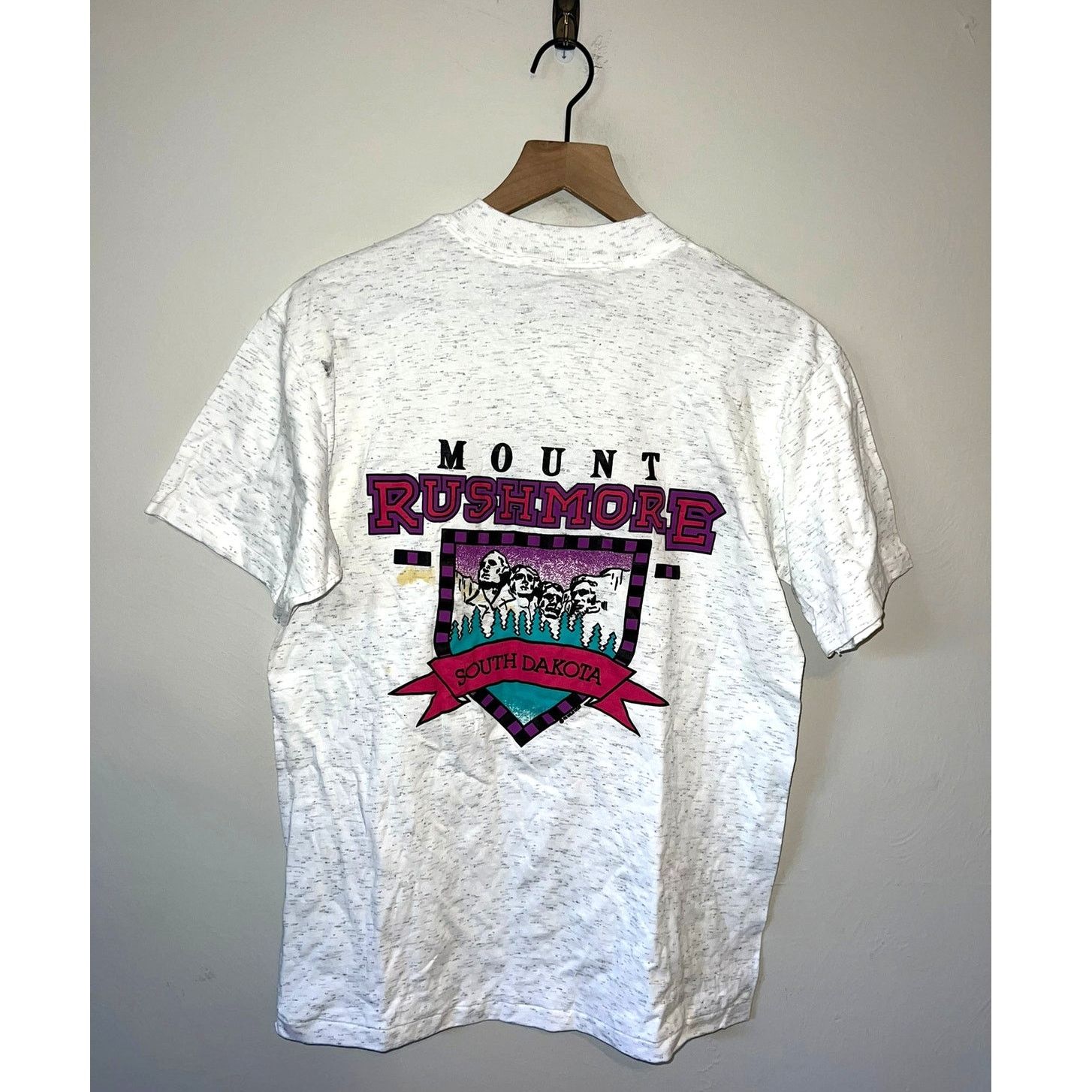 Vintage Vintage Test Print Mount Rushmore White Speckled M Tee Shirt Size US M / EU 48-50 / 2 - 1 Thumbnail