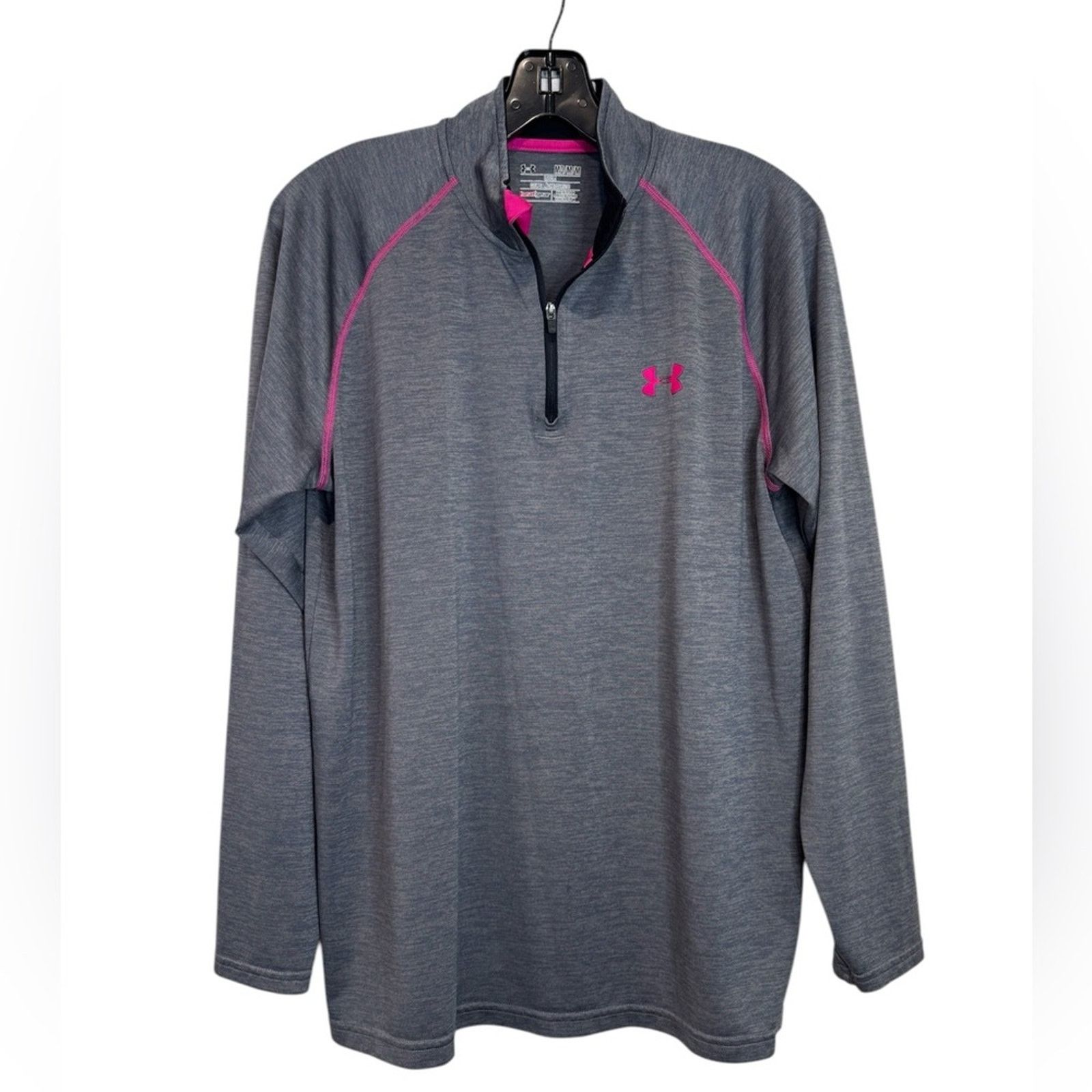 Under Armour Under Armour Heat Gear 1/4 Zip Grey With Pink Trim Size M Size M / US 6-8 / IT 42-44 - 1 Thumbnail