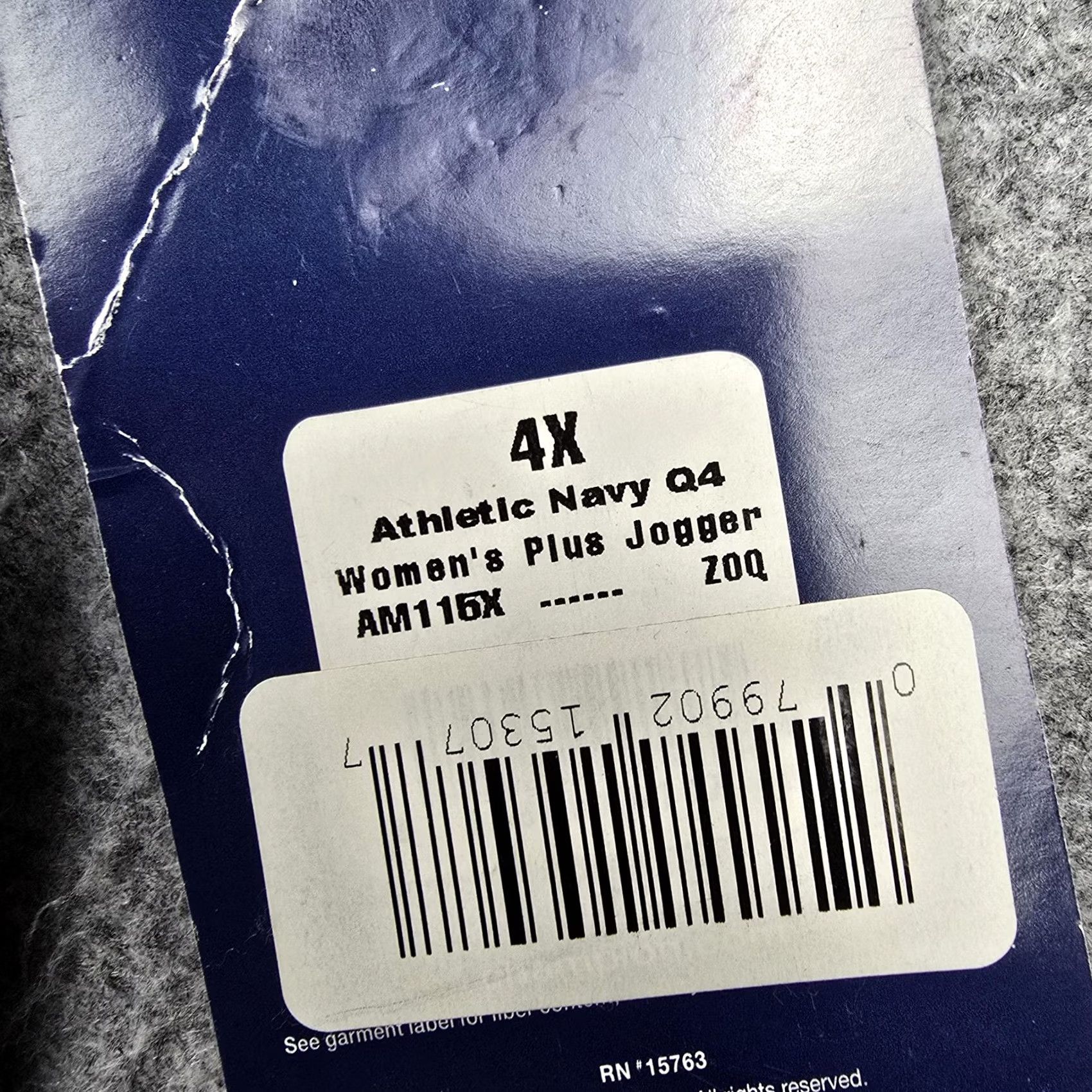 Champion Champion Jogger Pants Womens 4X Blue Fleece Elastic Waist Pockets Athletic New Size 40" / US 18 - 3 Thumbnail