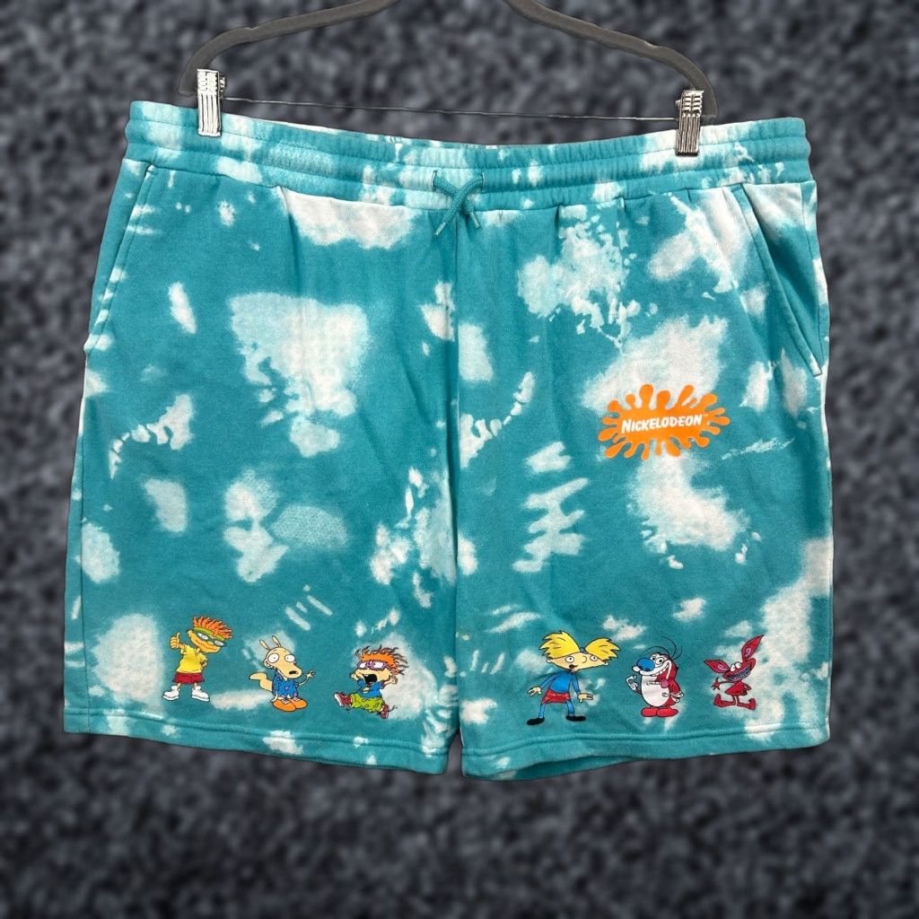 Nickelodeon Nickelodeon Shorts MENS 2XL Fleece Sweat Jogger Tie Dye Drawstrings Casual Vintage? No, Vintage: No Size US 39 - 1 Thumbnail