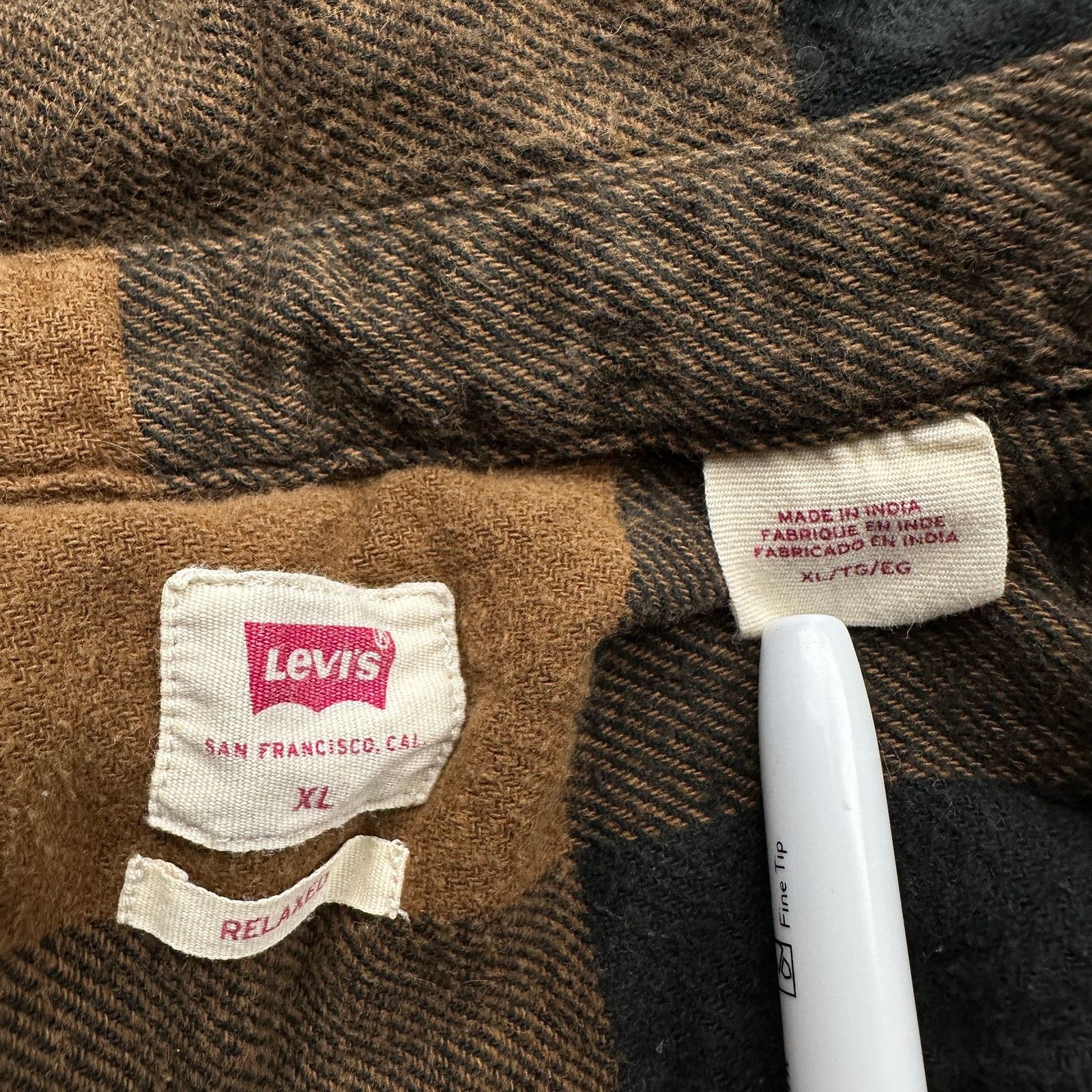 Levi's Levis Classic Worker Overshirt Godlisch Flannel Men XL Size US XL / EU 56 / 4 - 3 Thumbnail