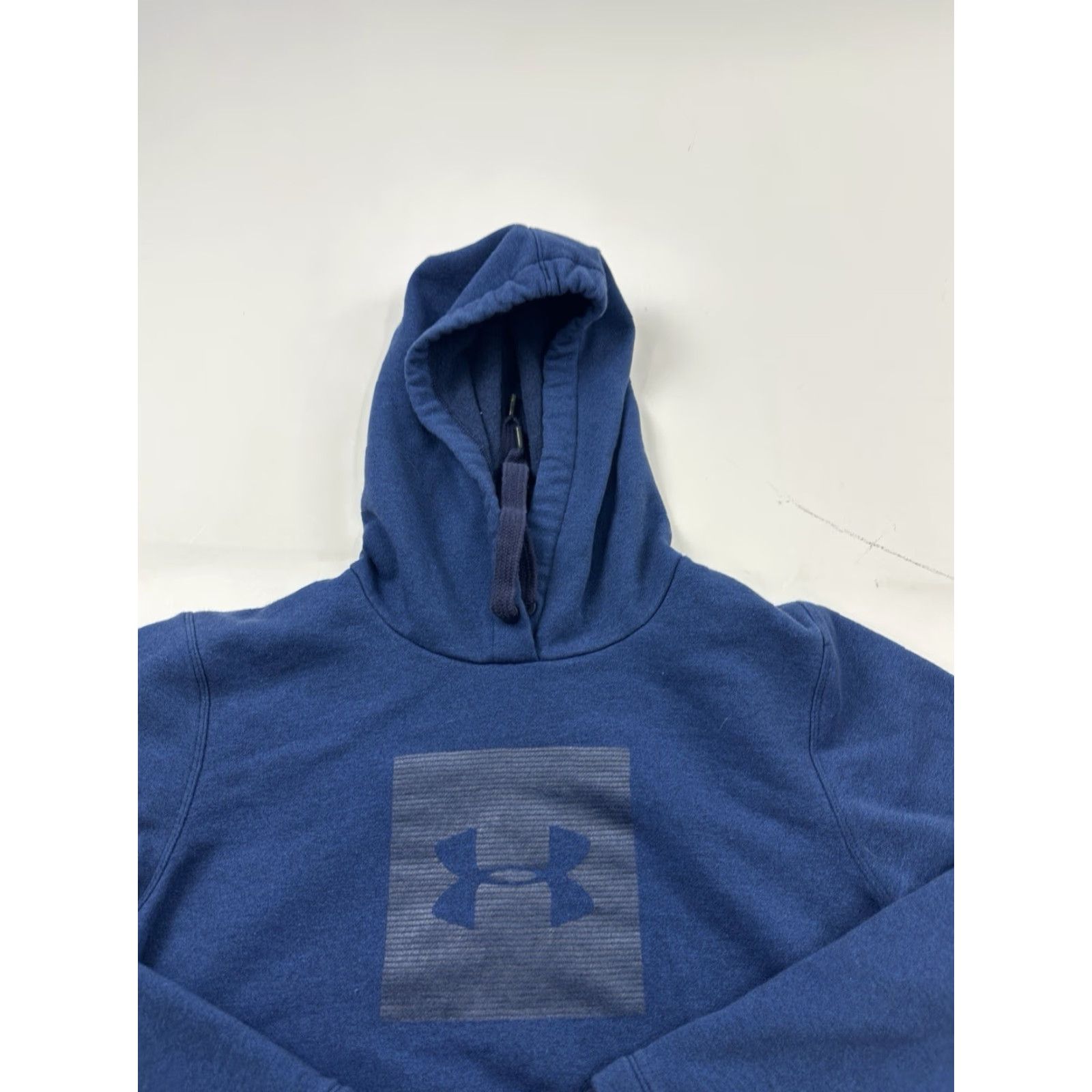 Under Armour Under Armour Hoodie Mens Medium M Blue Pullover Threadborne Logo Sweatshirt Hoodie Mens Blue Threadborne Logo Pullover Size US M / EU 48-50 / 2 - 2 Thumbnail