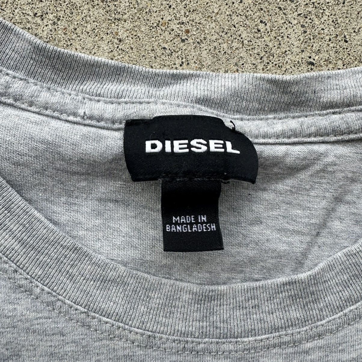 Diesel Diesel T Shirt Men Size Small Gray Spell Out Graphic Size US S / EU 44-46 / 1 - 2 Thumbnail
